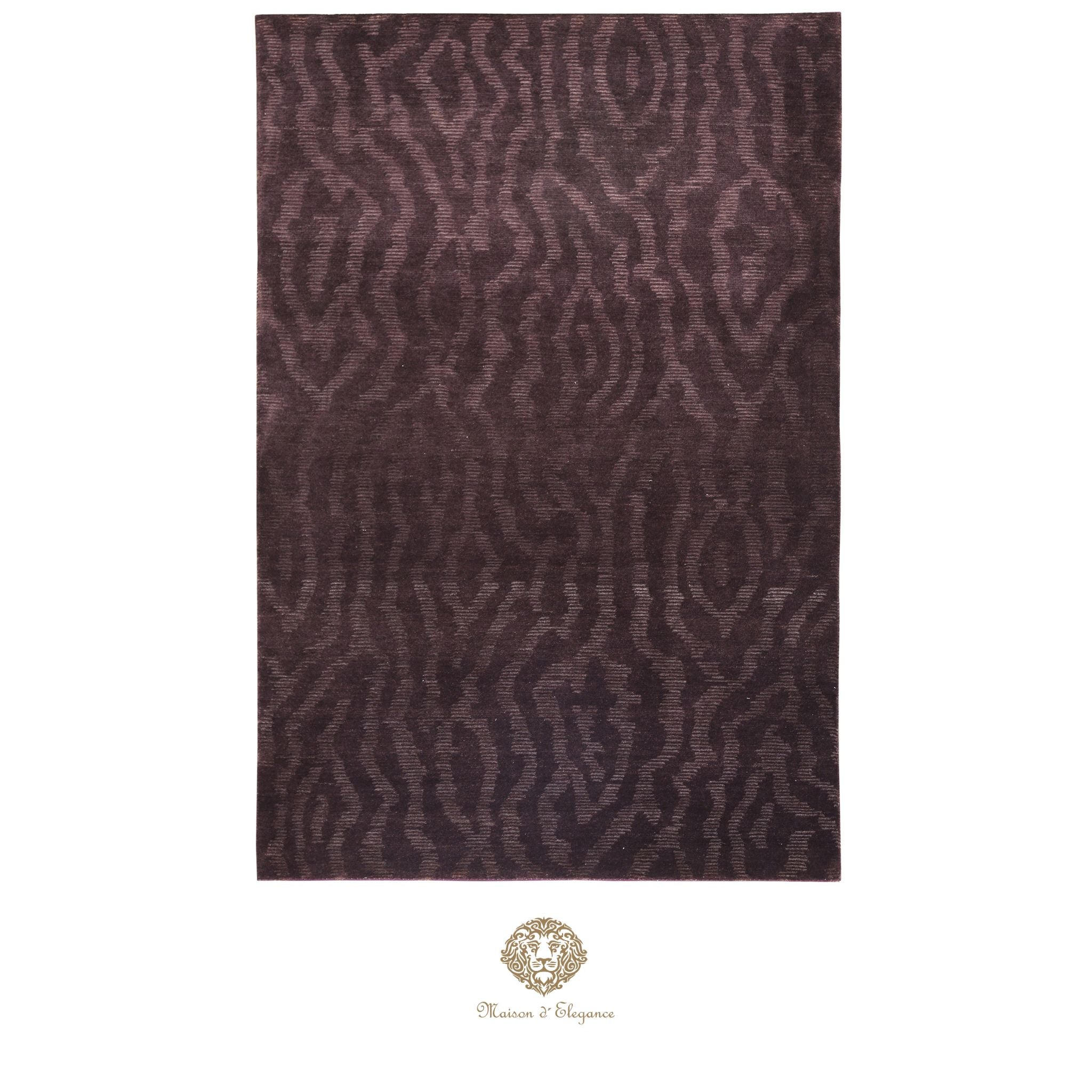 Alfombra Moderna Oscura Lana - Hecha a Mano 207 x 142 cm