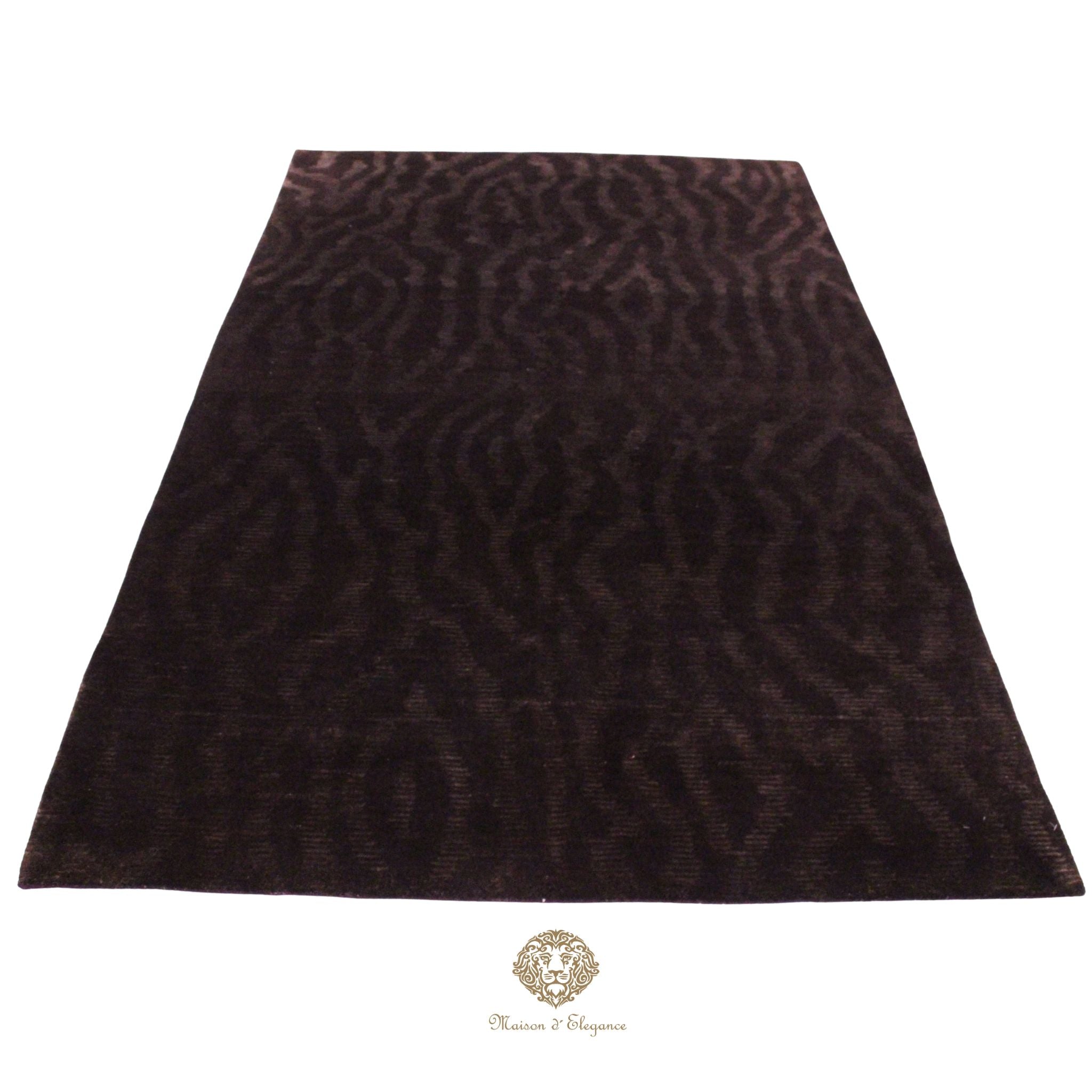 Alfombra Moderna Oscura Lana - Hecha a Mano 207 x 142 cm