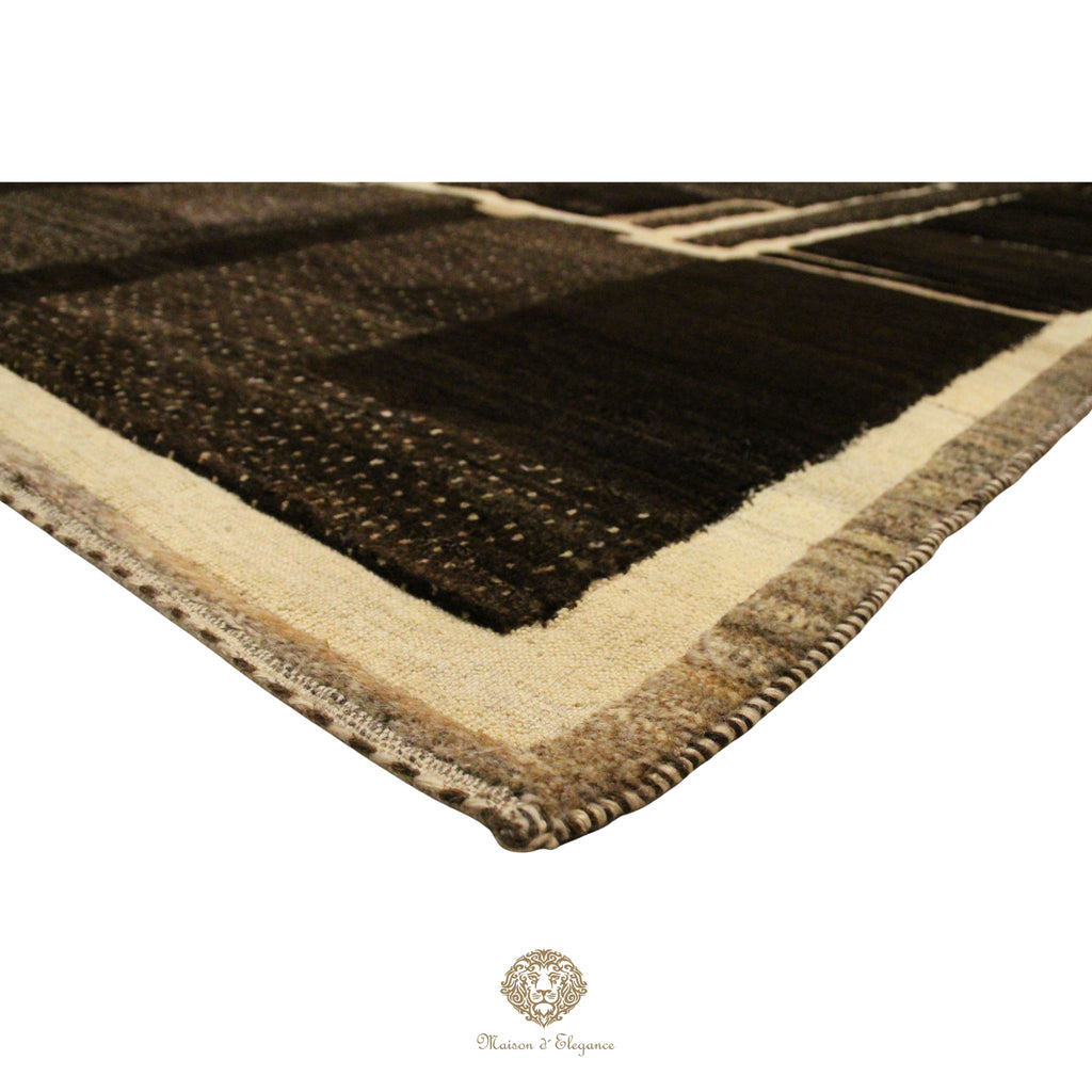 Alfombra Moderna Lana Degradado Tonos Neutros Hecha a Mano 229 x 162 cm