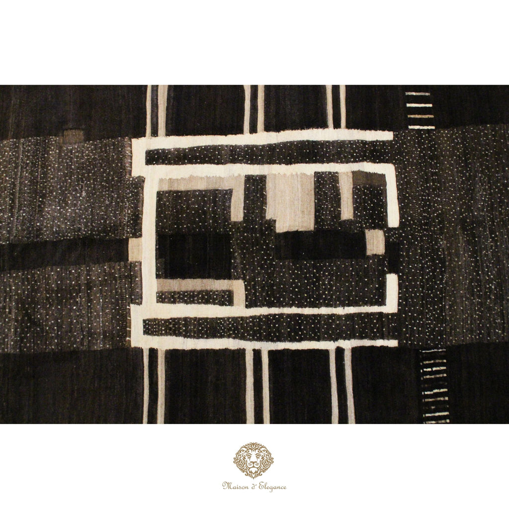 Alfombra Moderna Lana Degradado Tonos Neutros Hecha a Mano 229 x 162 cm