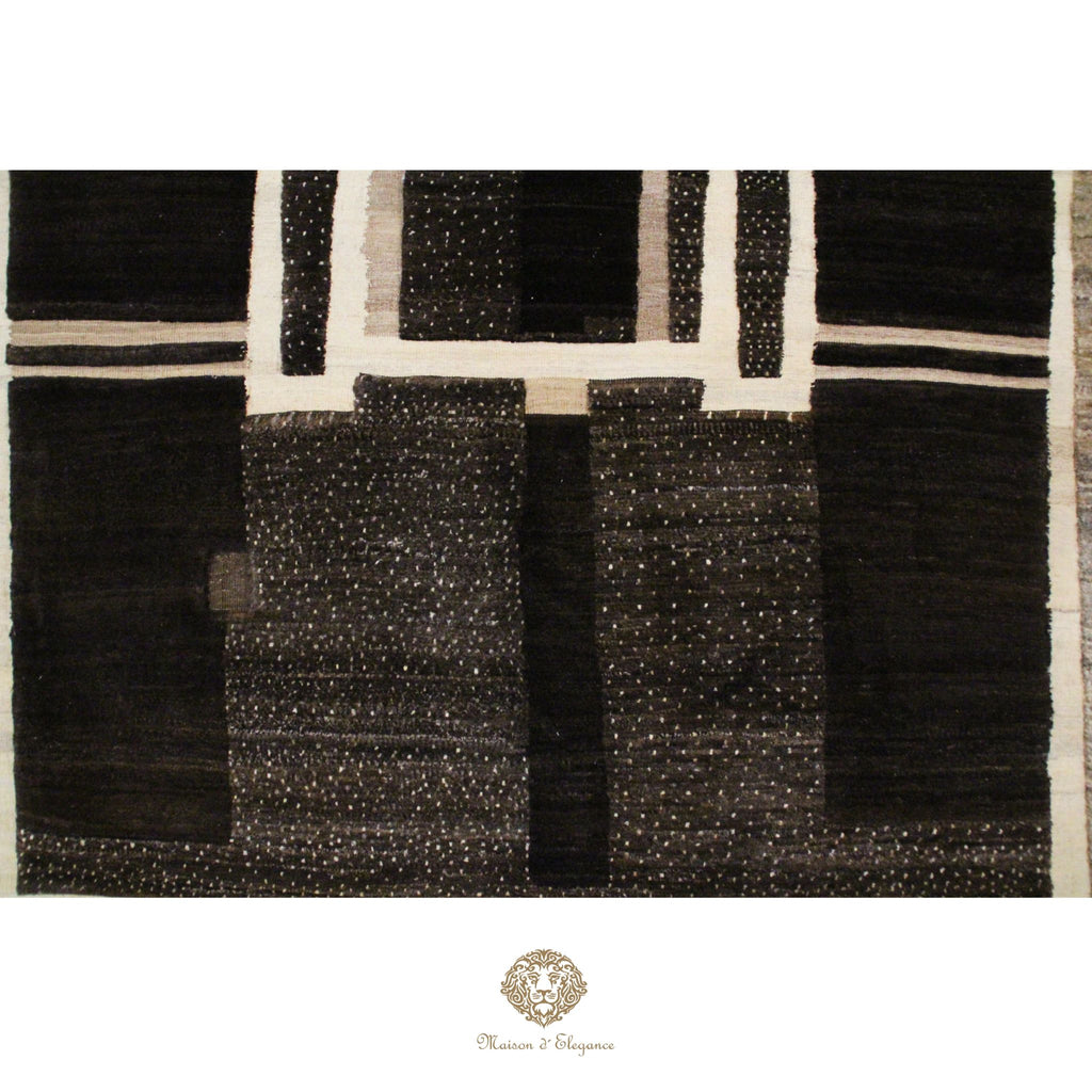 Alfombra Moderna Lana Degradado Tonos Neutros Hecha a Mano 229 x 162 cm