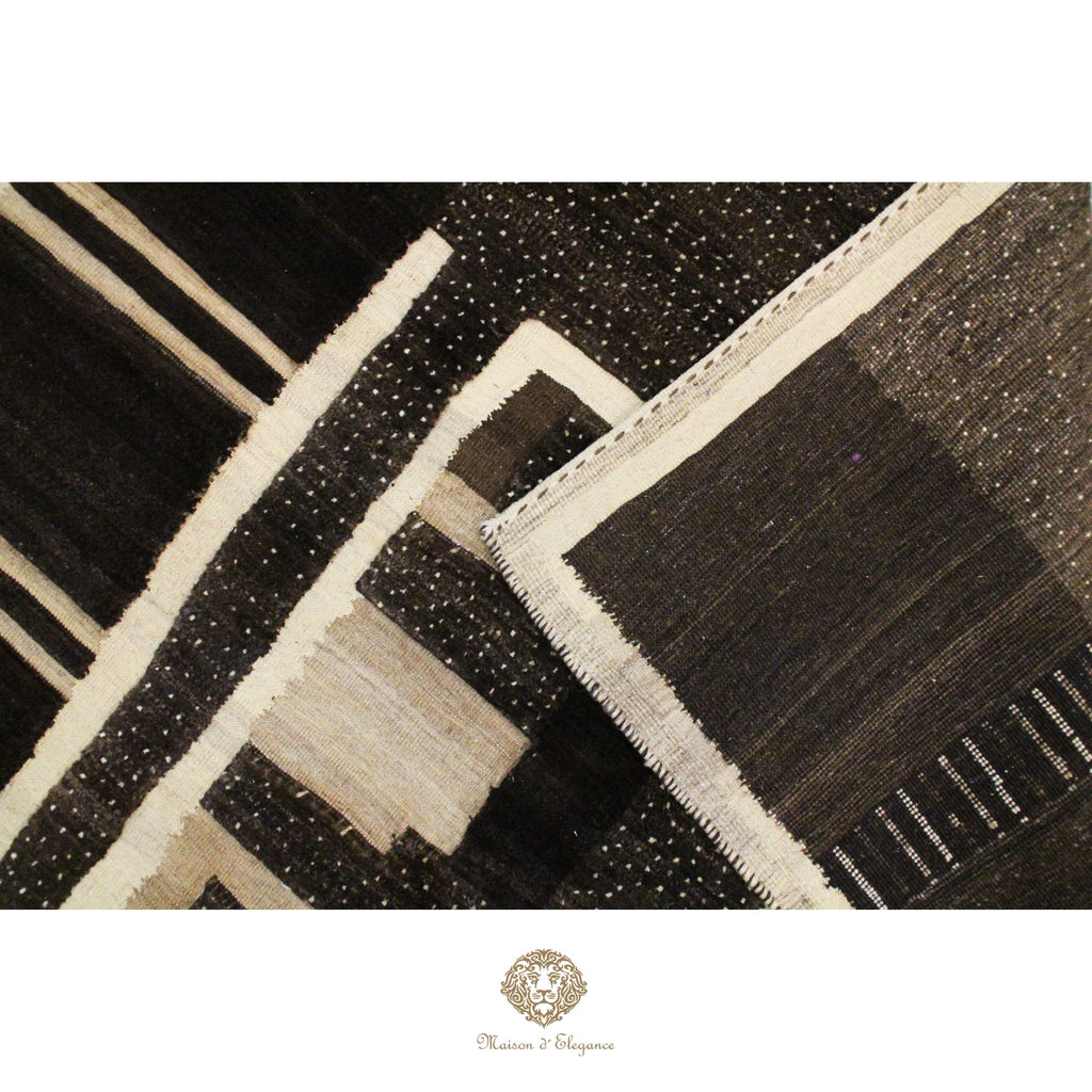 Alfombra Moderna Lana Degradado Tonos Neutros Hecha a Mano 229 x 162 cm