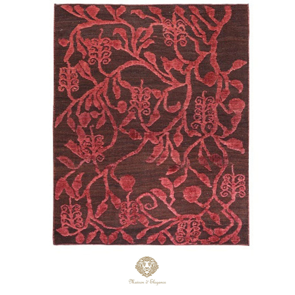 Alfombra Moderna Moharamat de lana con diseño contemporáneo 194 x 158 cm