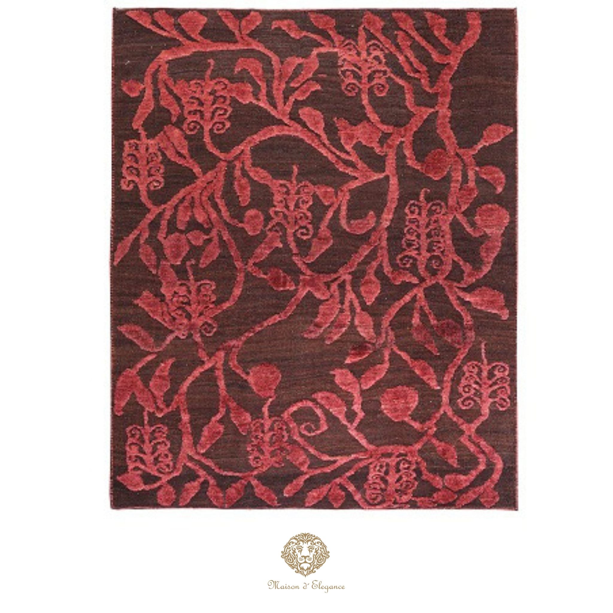 Alfombra Moderna Moharamat de lana con diseño contemporáneo 194 x 158 cm