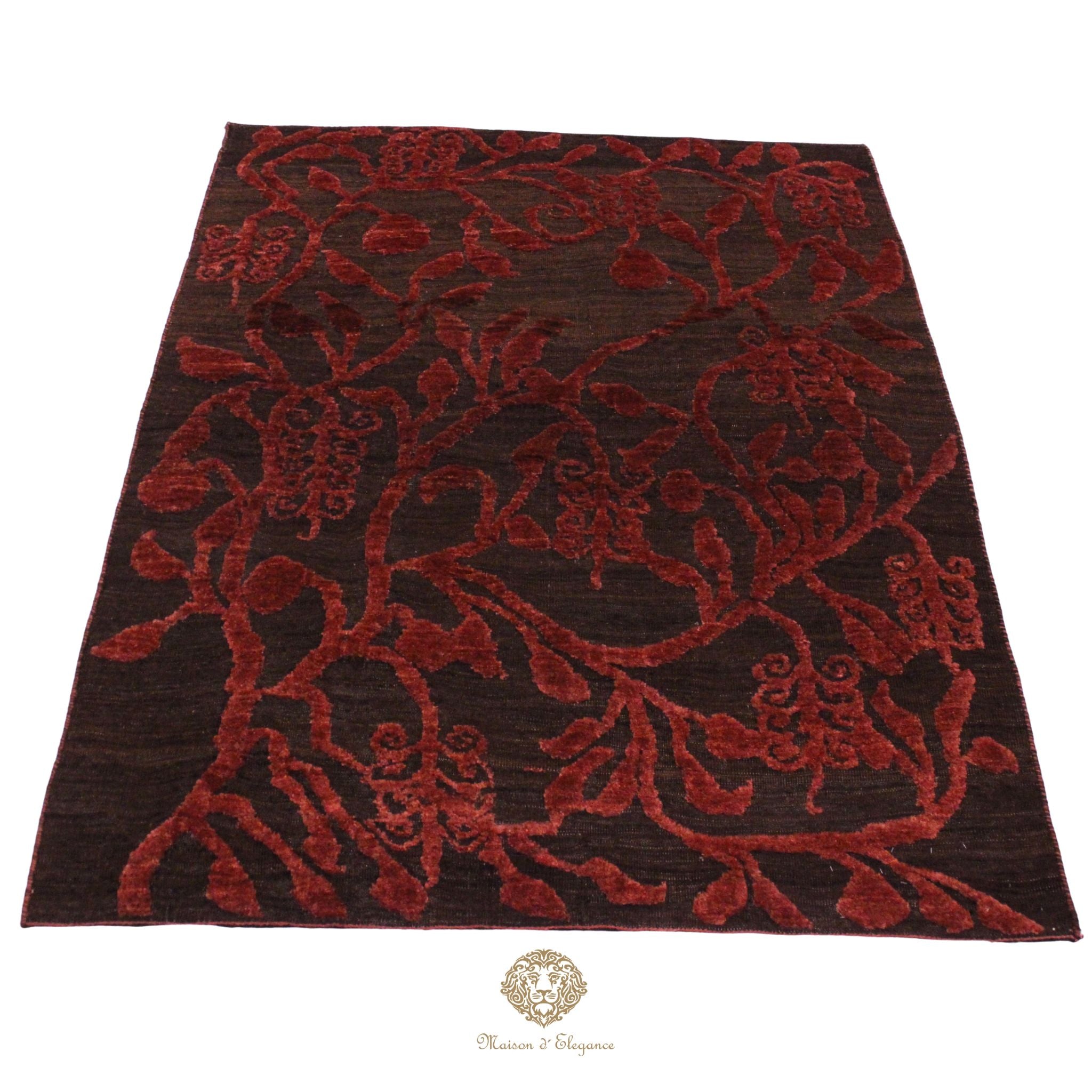 Alfombra Moderna Moharamat de lana con diseño contemporáneo 194 x 158 cm