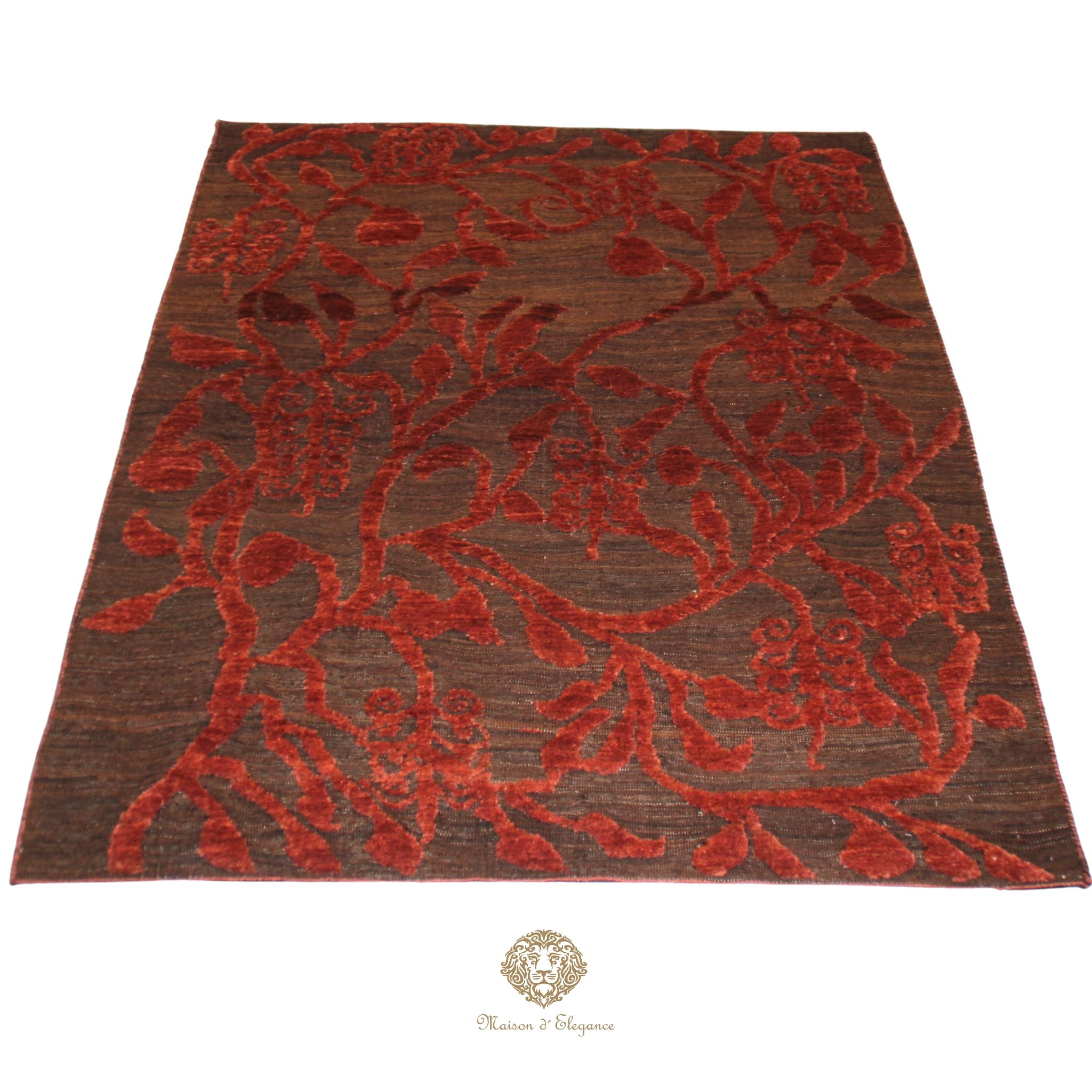 Alfombra Moderna Moharamat de lana con diseño contemporáneo 194 x 158 cm