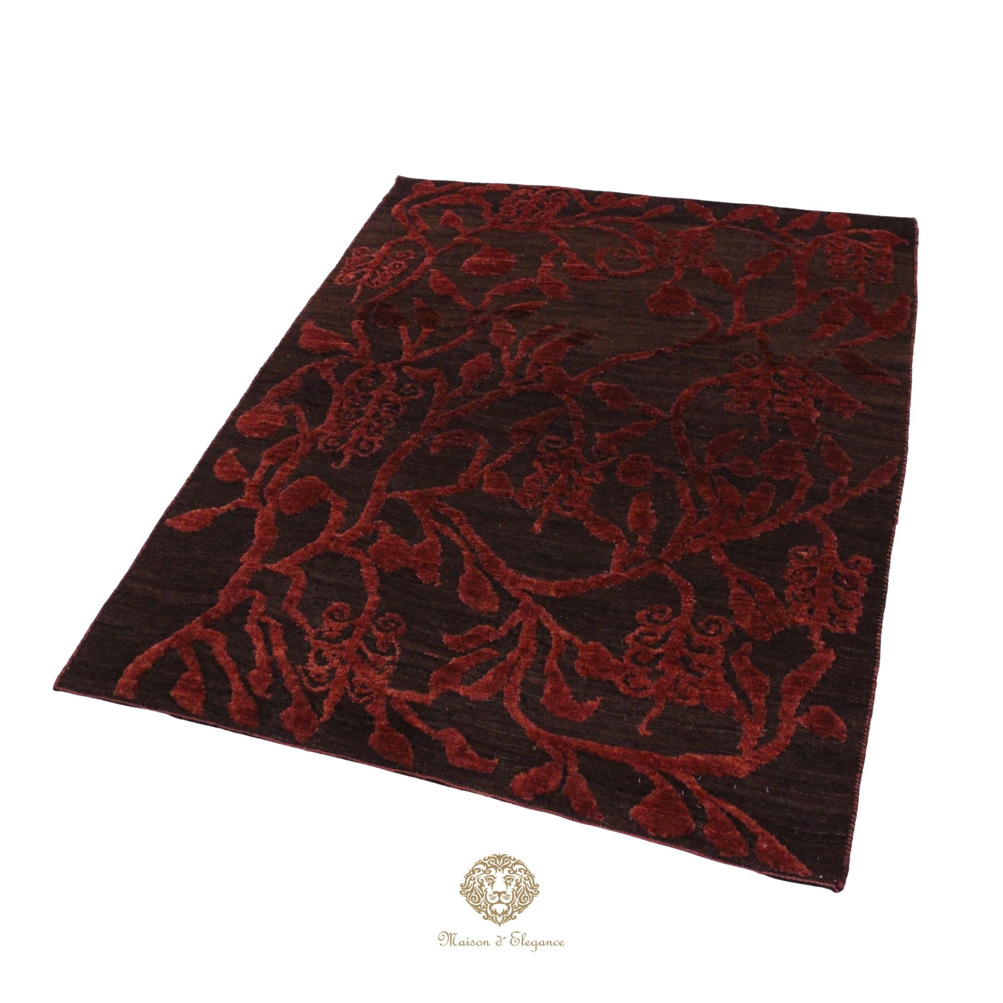 Alfombra Moderna Moharamat de lana con diseño contemporáneo 194 x 158 cm