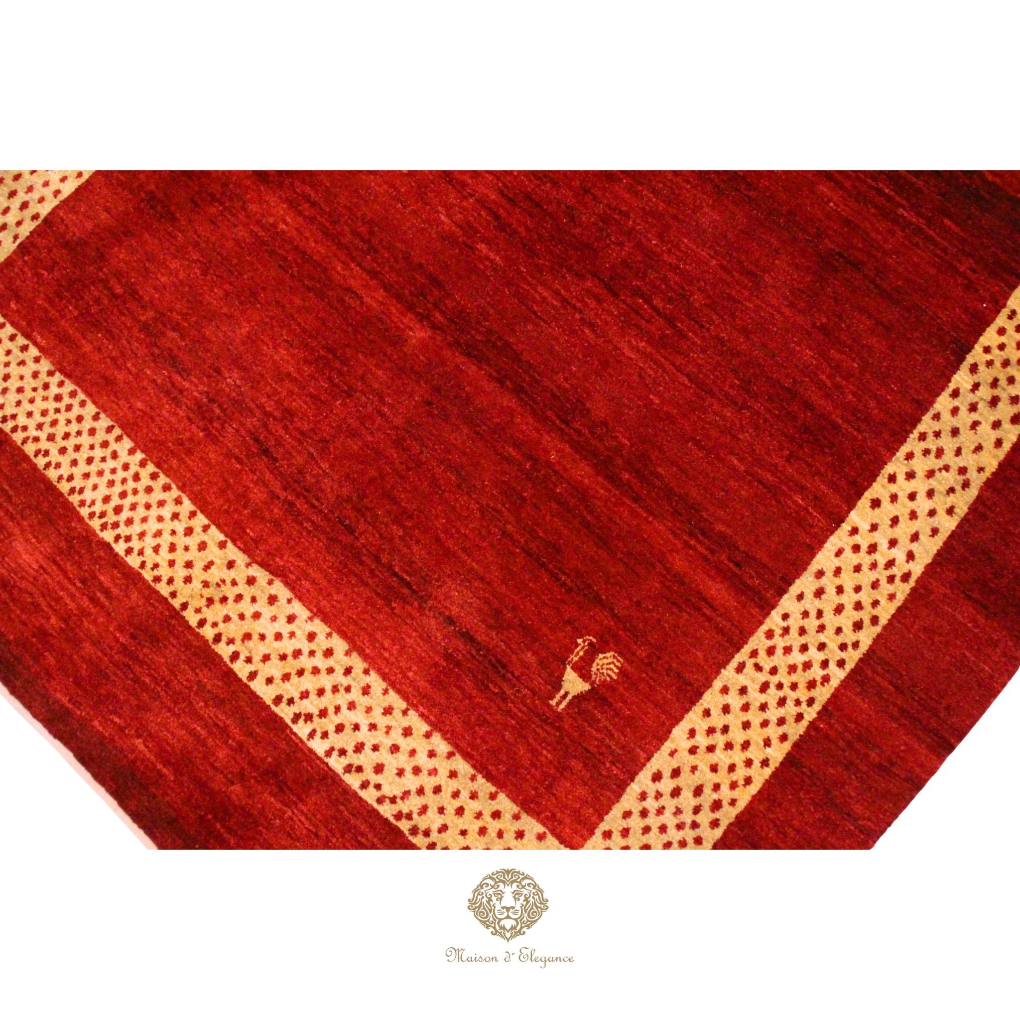 Alfombra Luribaf Lisa Roja Lana 100% 196 x 140 cm