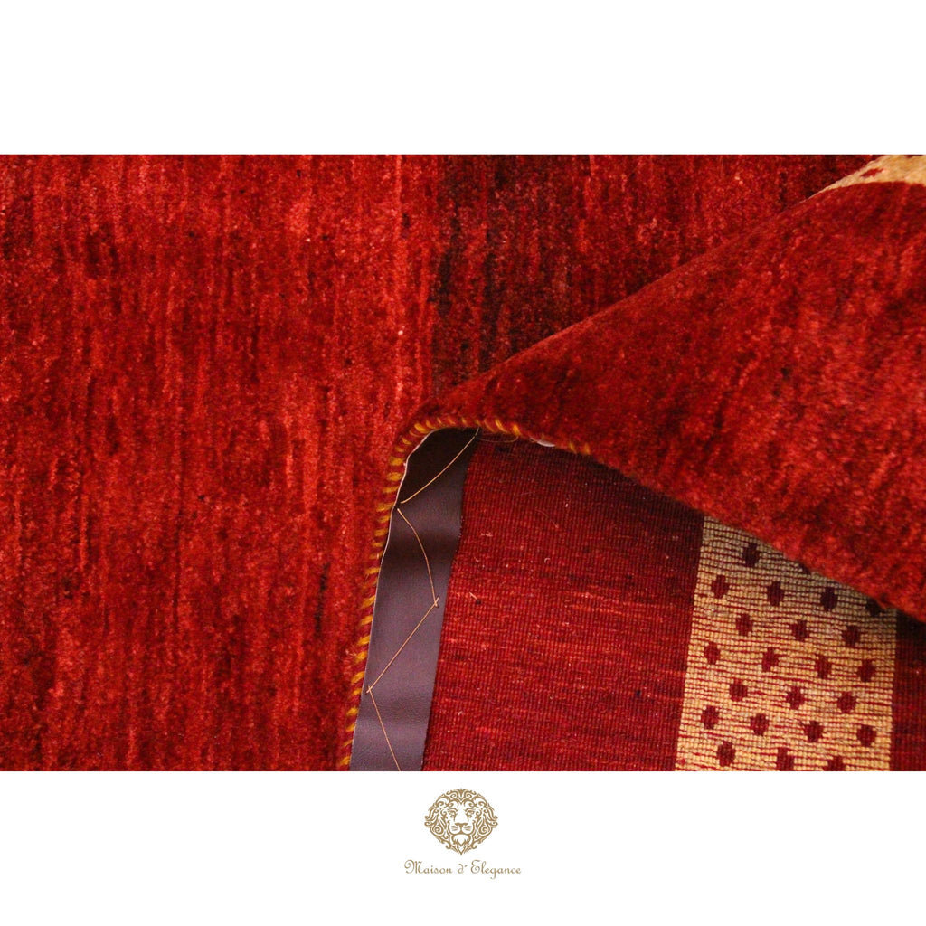 Alfombra Luribaf Lisa Roja Lana 100% 196 x 140 cm