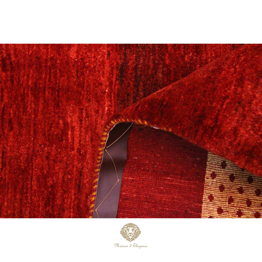 Alfombra Luribaf Lisa Roja Lana 100% 196 x 140 cm