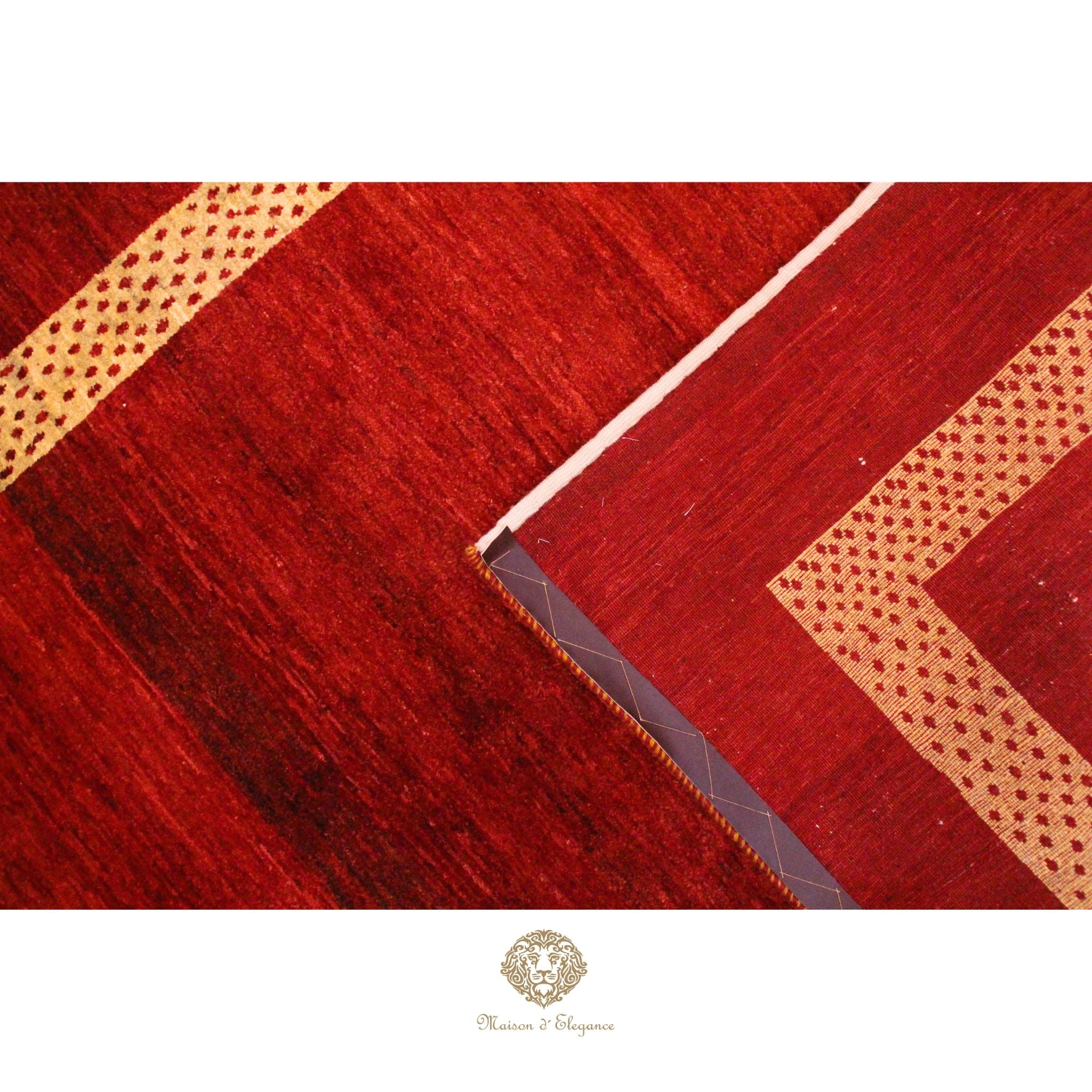 Alfombra Luribaf Lisa Roja Lana 100% 196 x 140 cm