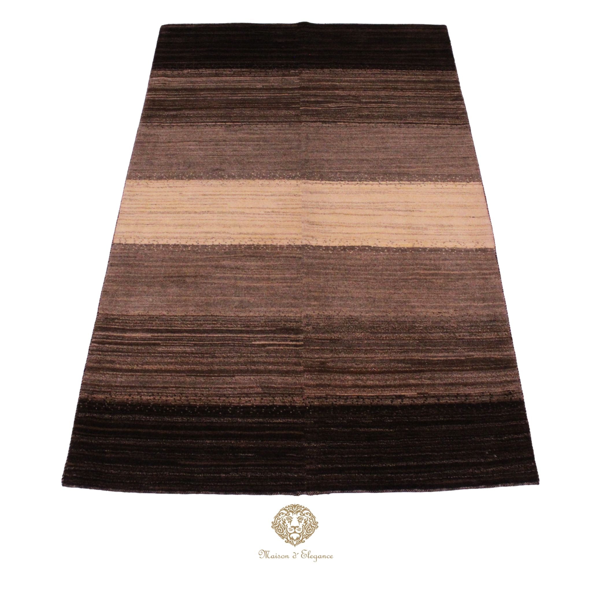 Alfombra Gabbeh Lana Rayas Degradación de Colores 242 X 153 cm