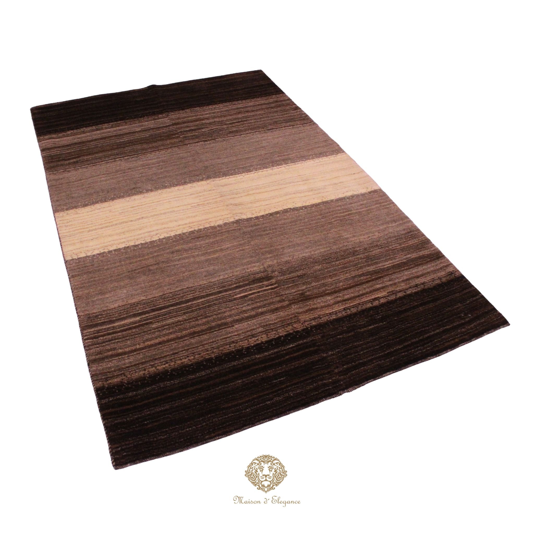 Alfombra Gabbeh Lana Rayas Degradación de Colores 242 X 153 cm