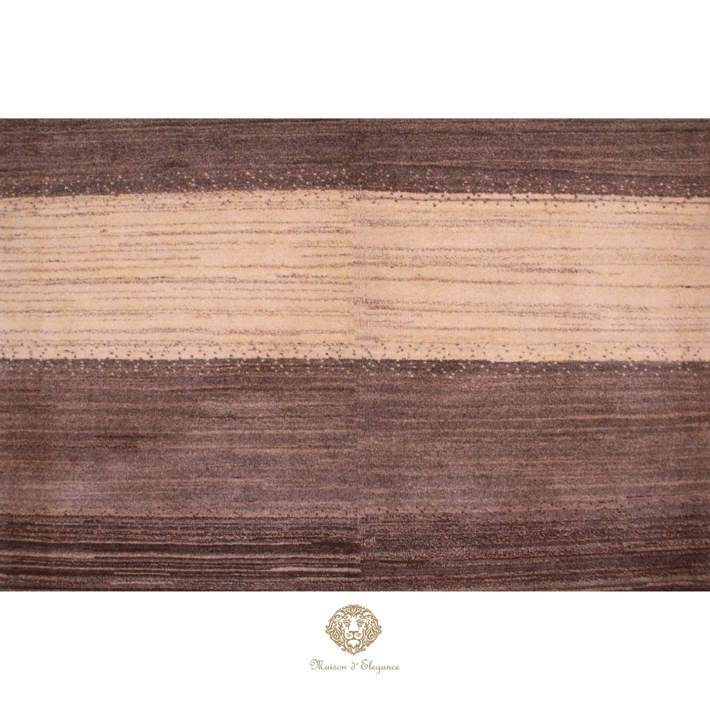 Alfombra Gabbeh Lana Rayas Degradación de Colores 242 X 153 cm