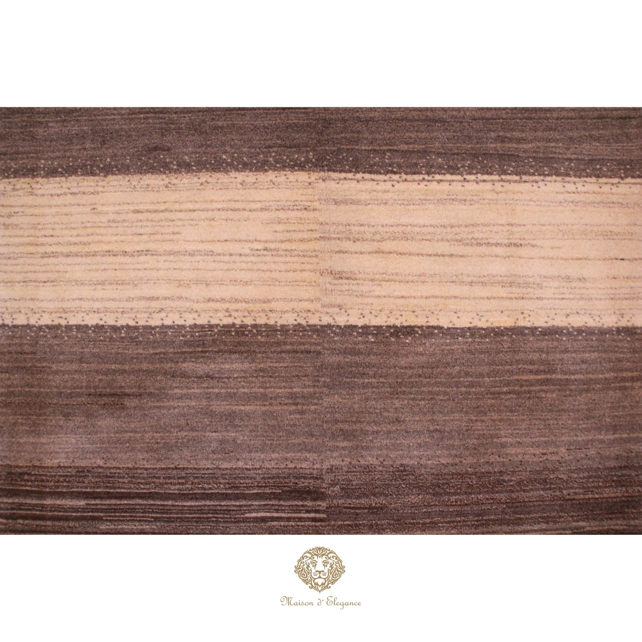 Alfombra Gabbeh Lana Rayas Degradación de Colores 242 X 153 cm