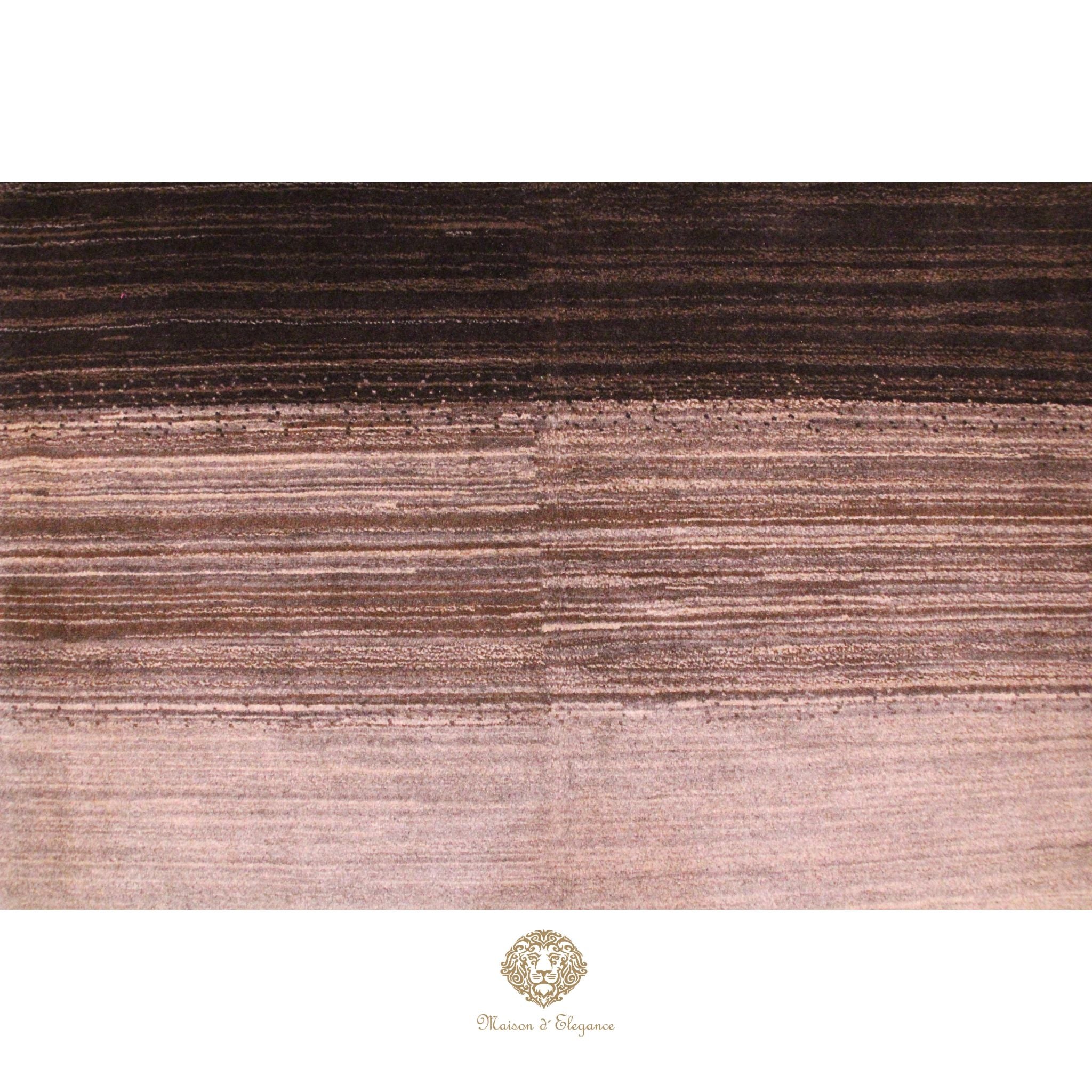 Alfombra Gabbeh Lana Rayas Degradación de Colores 242 X 153 cm