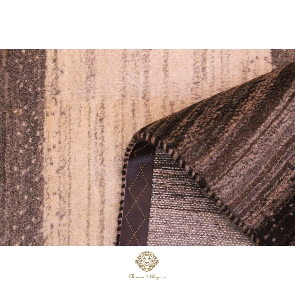 Alfombra Gabbeh Lana Rayas Degradación de Colores 242 X 153 cm