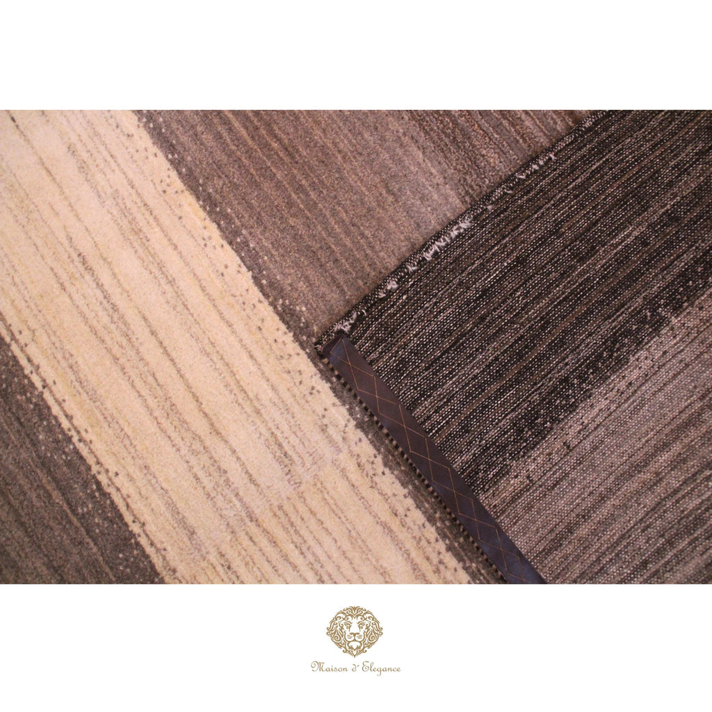 Alfombra Gabbeh Lana Rayas Degradación de Colores 242 X 153 cm