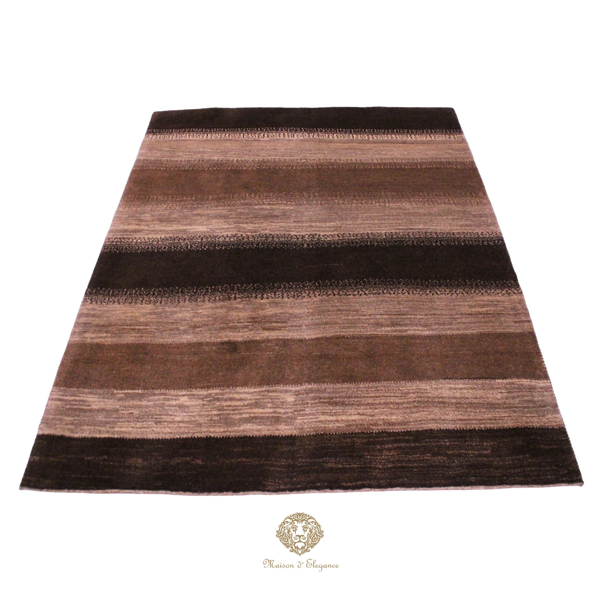 Alfombra Gabbeh Lana Rayas Degradación de Colores 190 X 153 cm