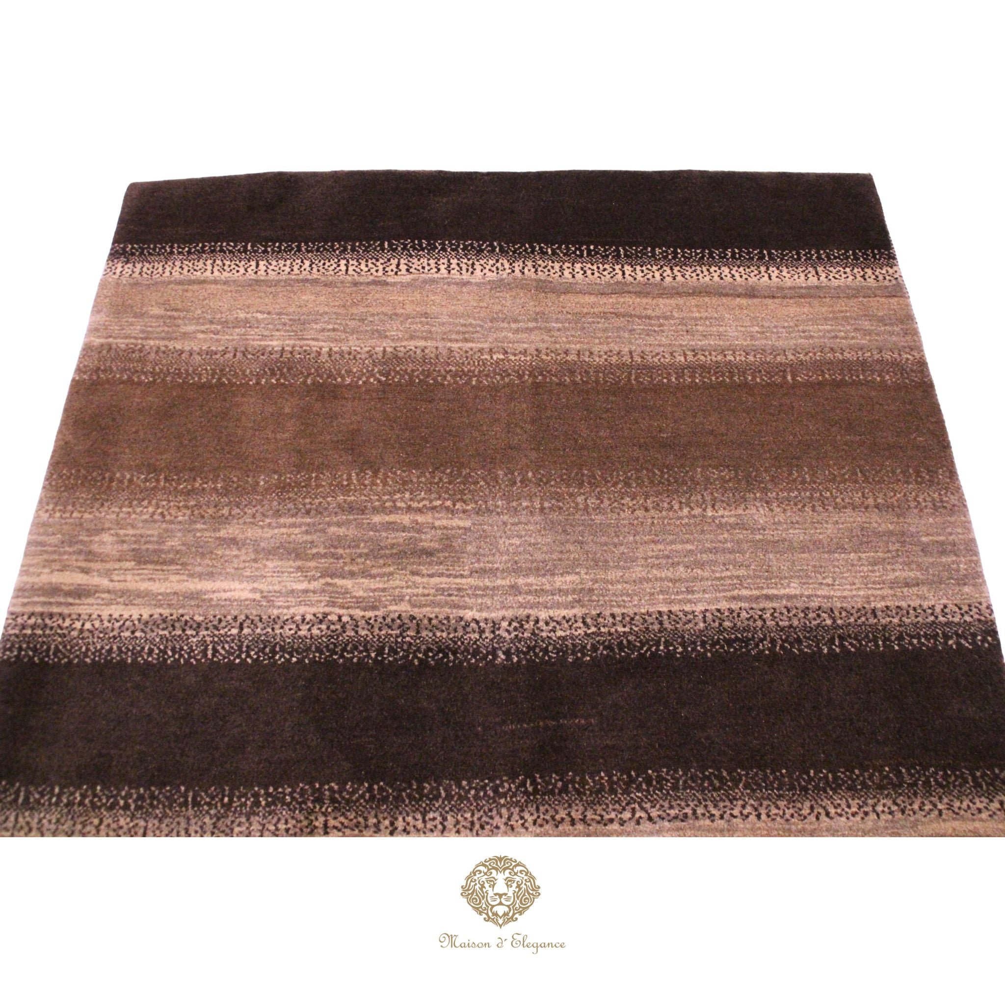 Alfombra Gabbeh Lana Rayas Degradación de Colores 190 X 153 cm