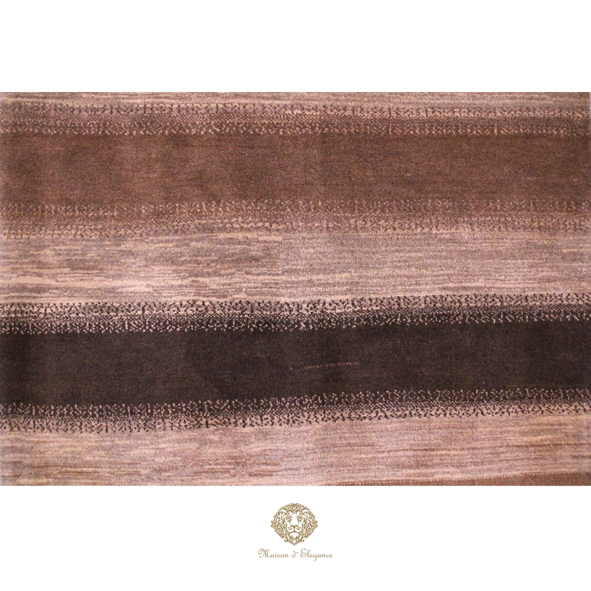 Alfombra Gabbeh Lana Rayas Degradación de Colores 190 X 153 cm