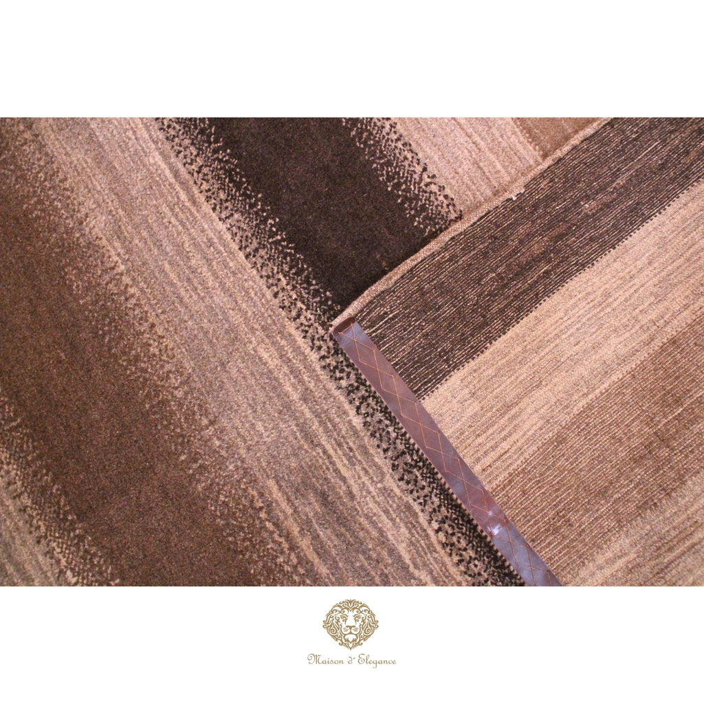 Alfombra Gabbeh Lana Rayas Degradación de Colores 190 X 153 cm