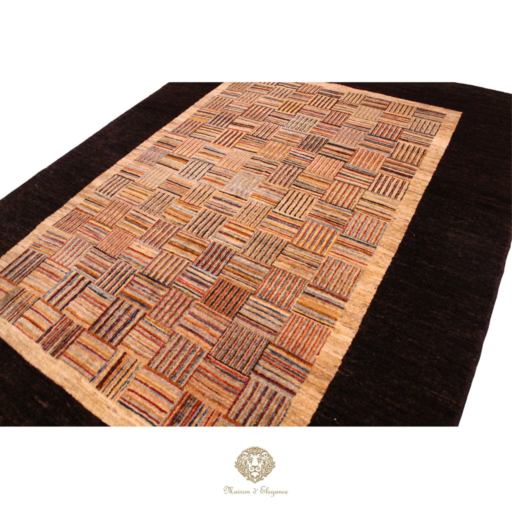 Alfombra Ziegler Lana Diseño Geométrico a rayas 202 x 152 cm