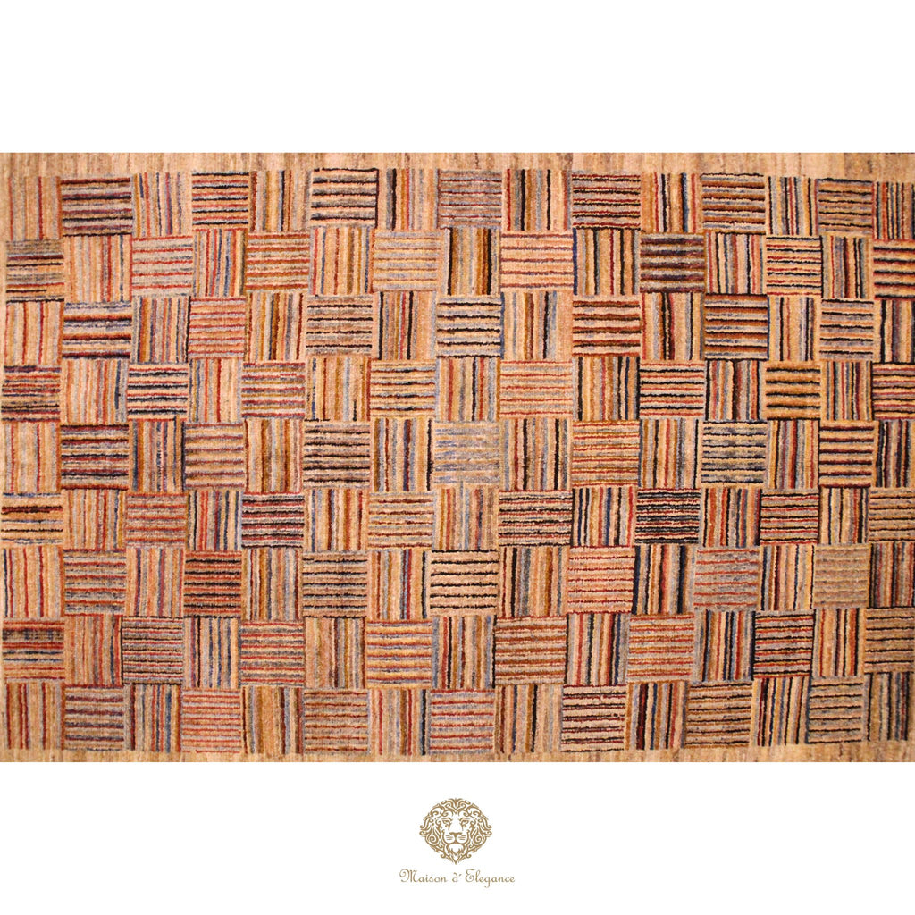 Alfombra Ziegler Lana Diseño Geométrico a rayas 202 x 152 cm