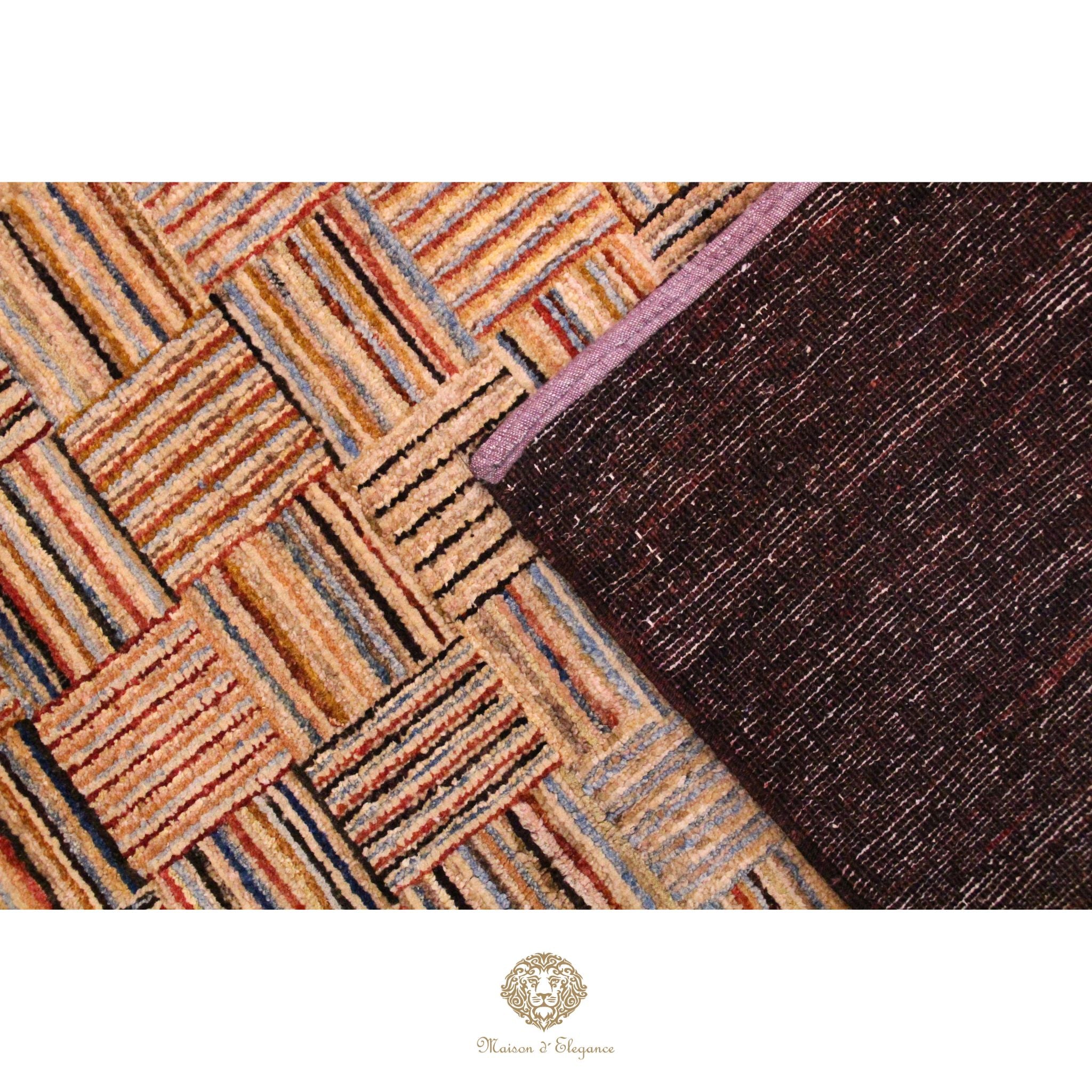 Alfombra Ziegler Lana Diseño Geométrico a rayas 202 x 152 cm