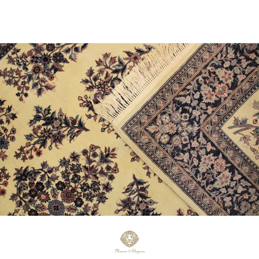 Alfombra Tradicional Lana Diseño Floral Tonos Neutros Hecha a Mano 290 x 185 cm