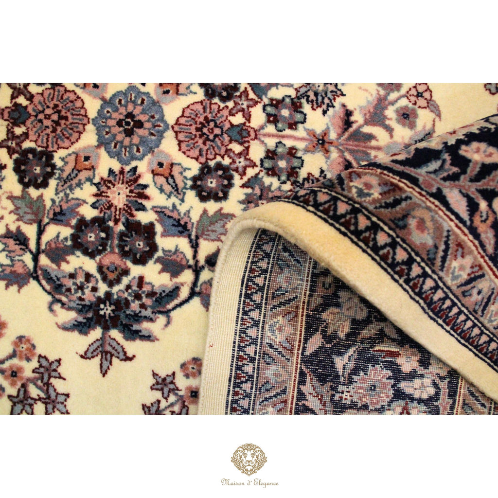 Alfombra Tradicional Lana Diseño Floral Tonos Neutros Hecha a Mano 290 x 185 cm