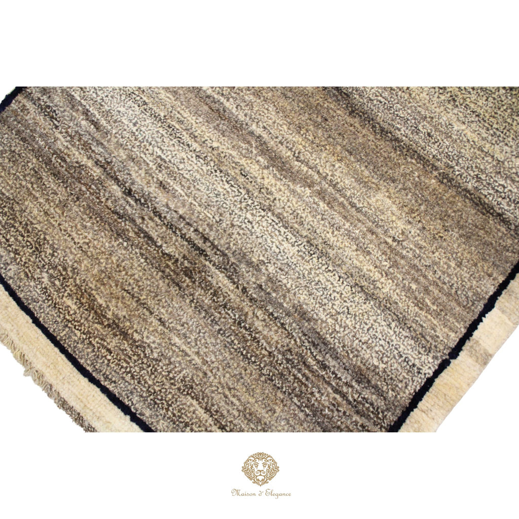 Alfombra Moderna Lana Natural Degradación Colores Neutros 175 x 97 cm