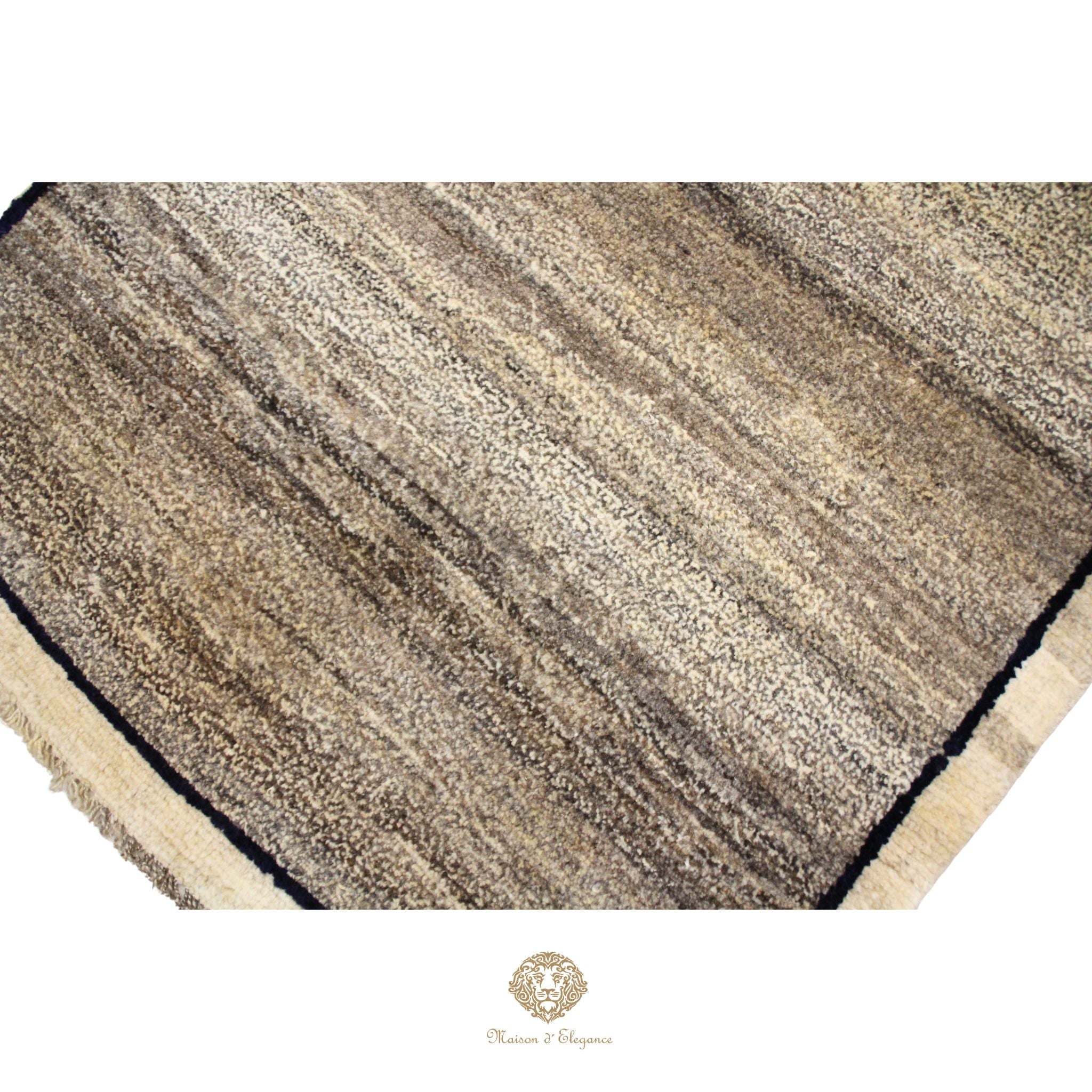 Alfombra Moderna Lana Natural Degradación Colores Neutros 175 x 97 cm