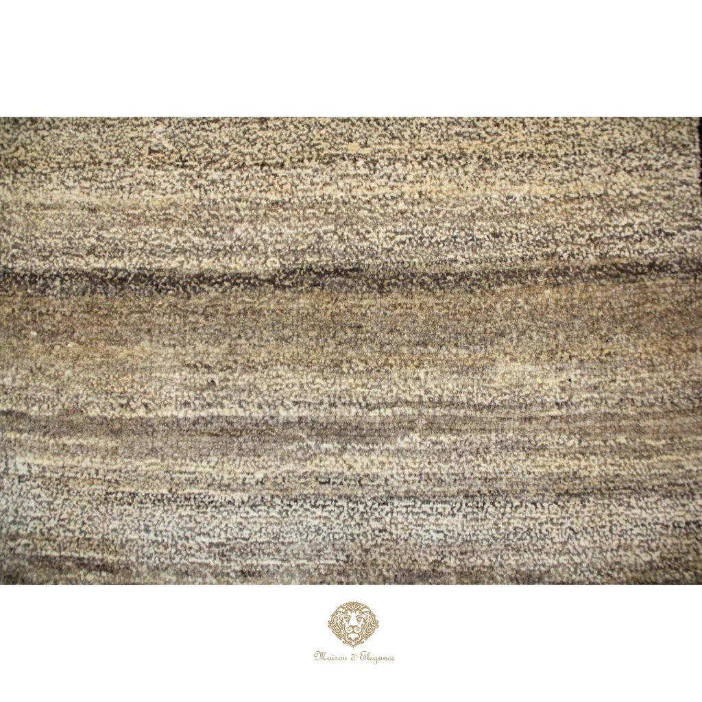 Alfombra Moderna Lana Natural Degradación Colores Neutros 175 x 97 cm