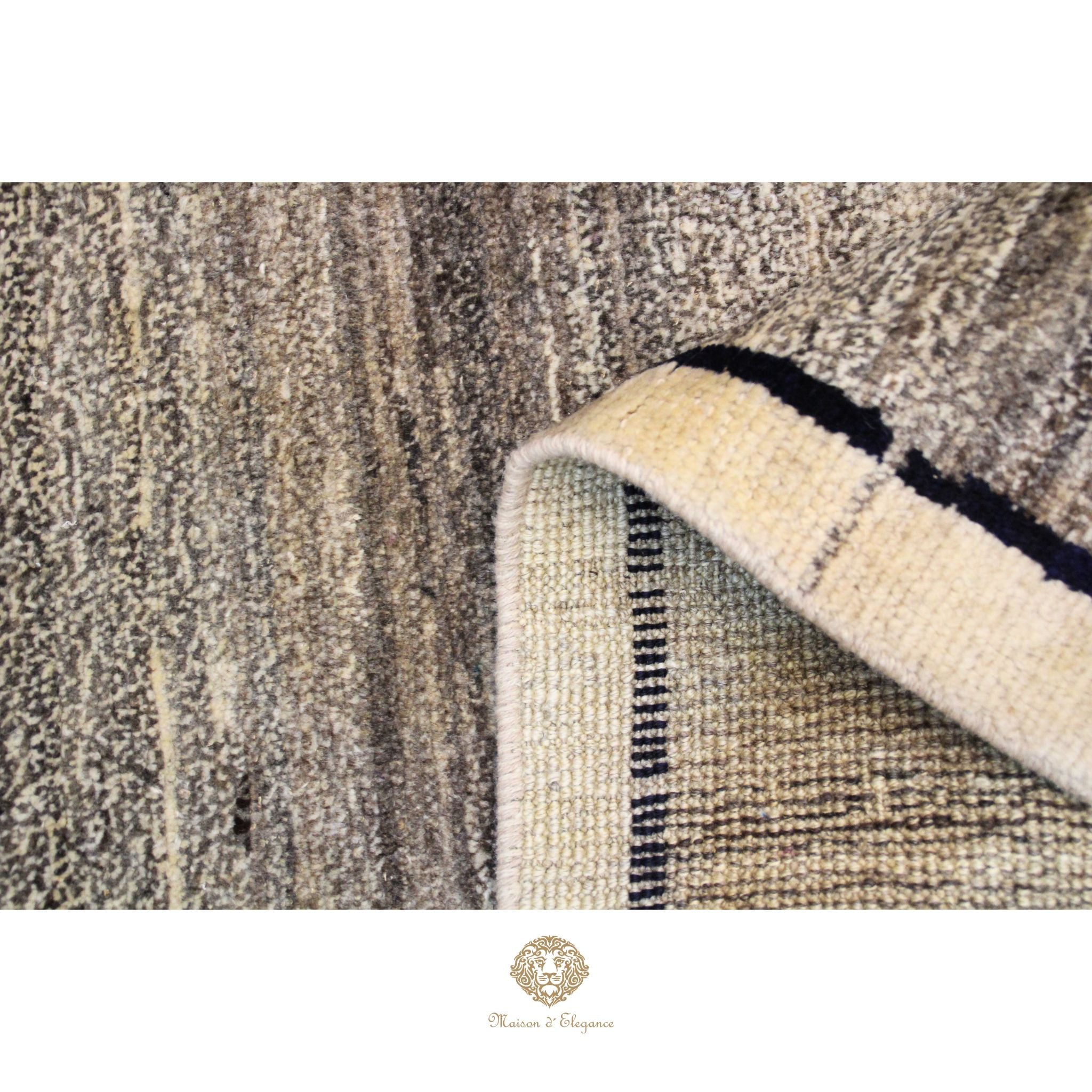 Alfombra Moderna Lana Natural Degradación Colores Neutros 175 x 97 cm