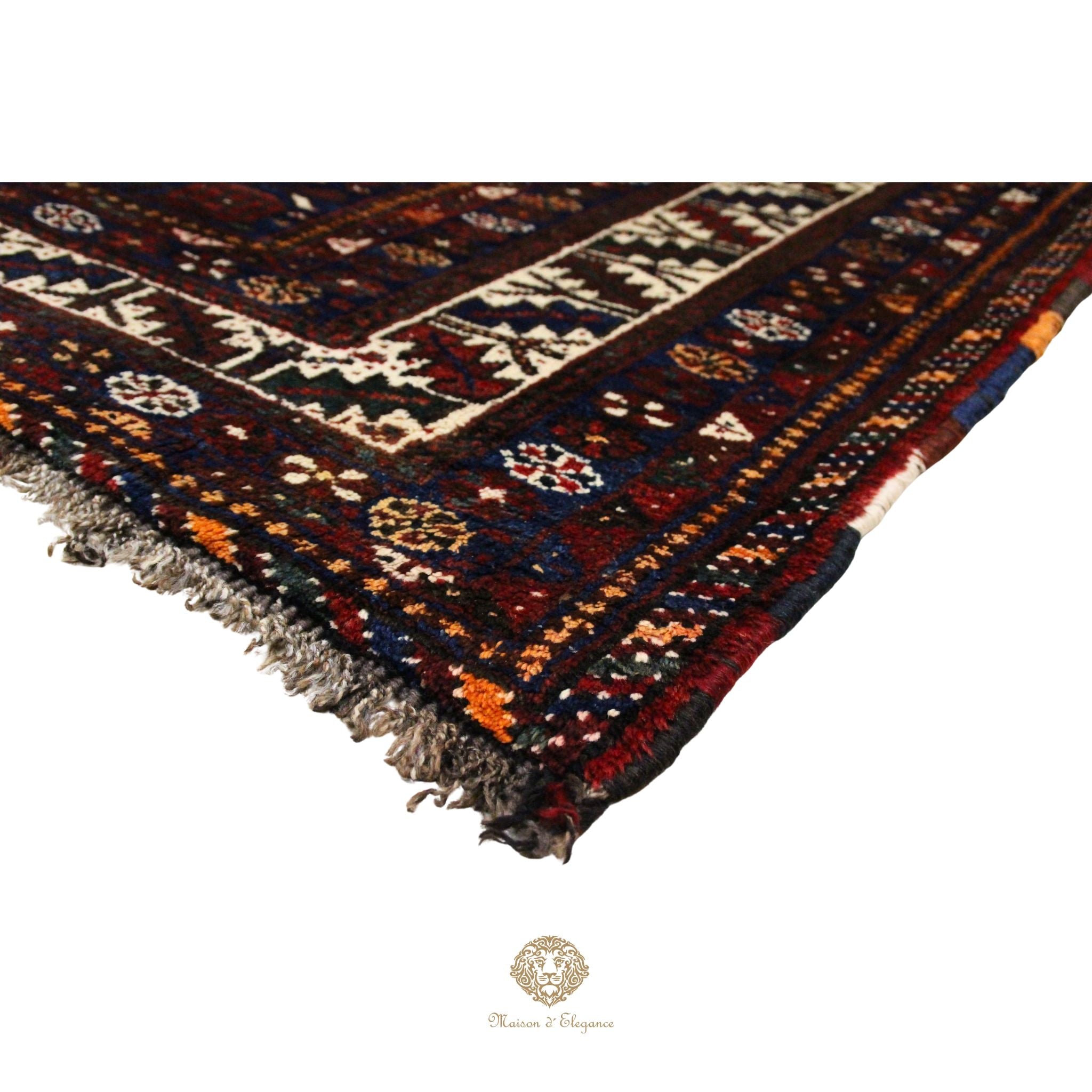 Alfombra Qashqai Lana Diseño Tribal Persa Auténtica 306 x 206 cm