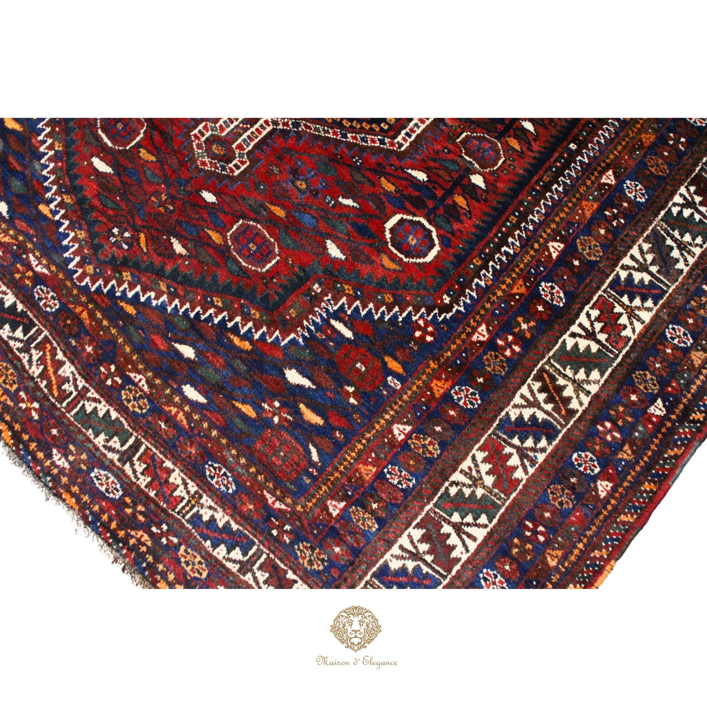 Alfombra Qashqai Lana Diseño Tribal Persa Auténtica 306 x 206 cm