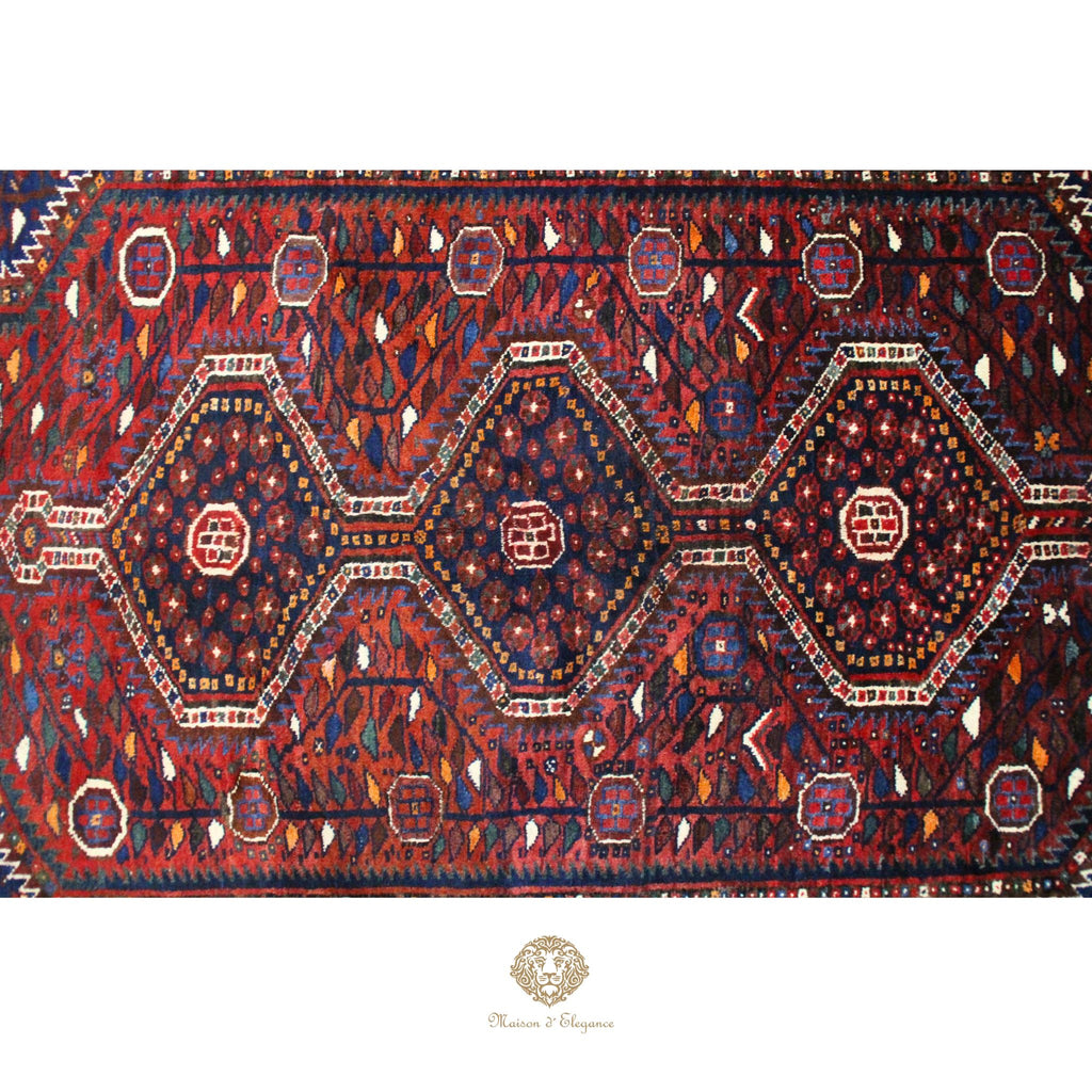 Alfombra Qashqai Lana Diseño Tribal Persa Auténtica 306 x 206 cm