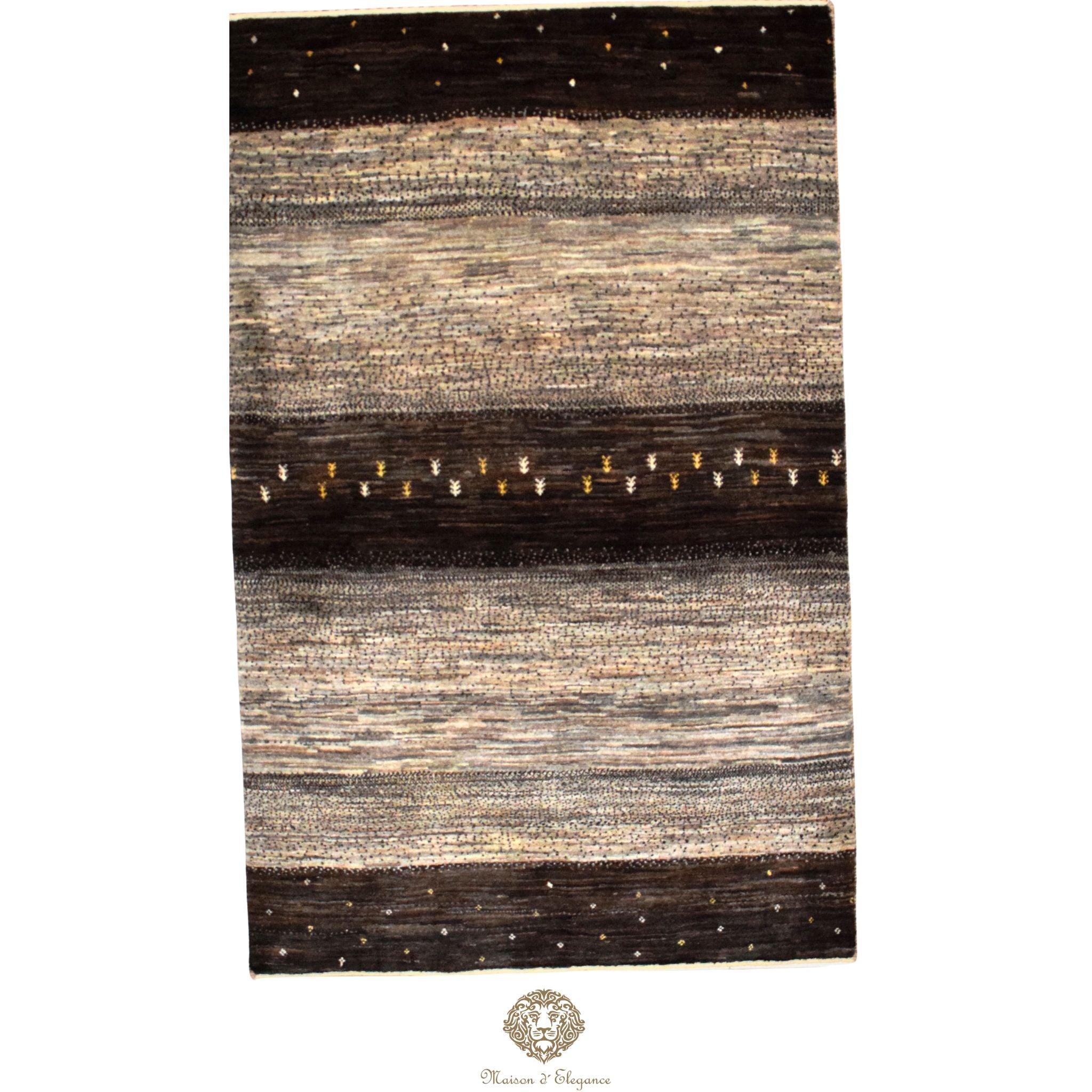 Alfombra Moderna Lana Natural Tonos Grises y Neutros 180 x 114 cm