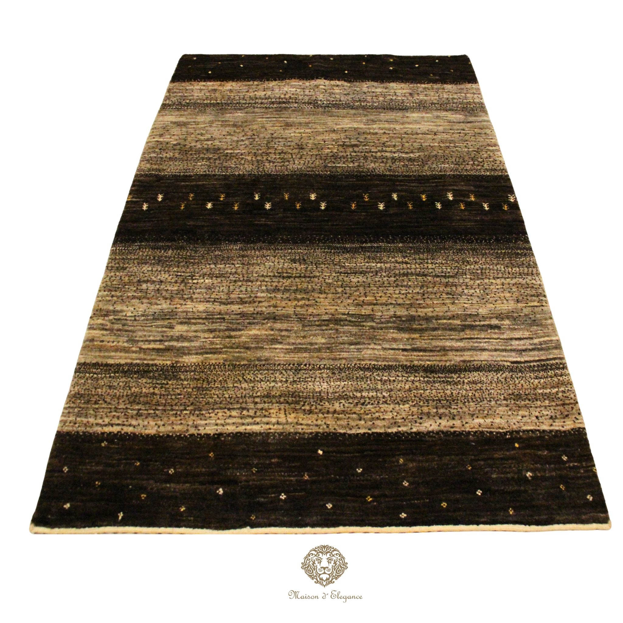 Alfombra Moderna Lana Natural Tonos Grises y Neutros 180 x 114 cm