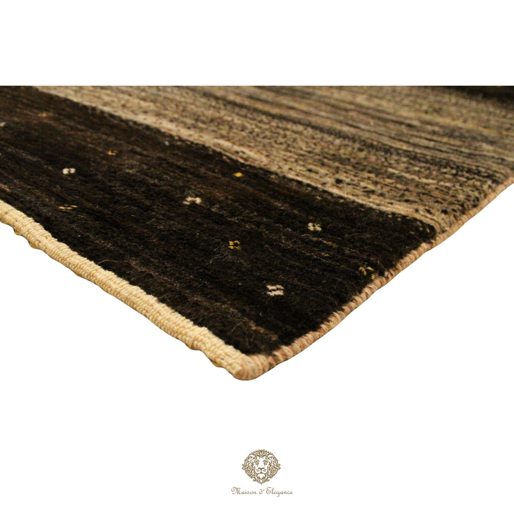 Alfombra Moderna Lana Natural Tonos Grises y Neutros 180 x 114 cm