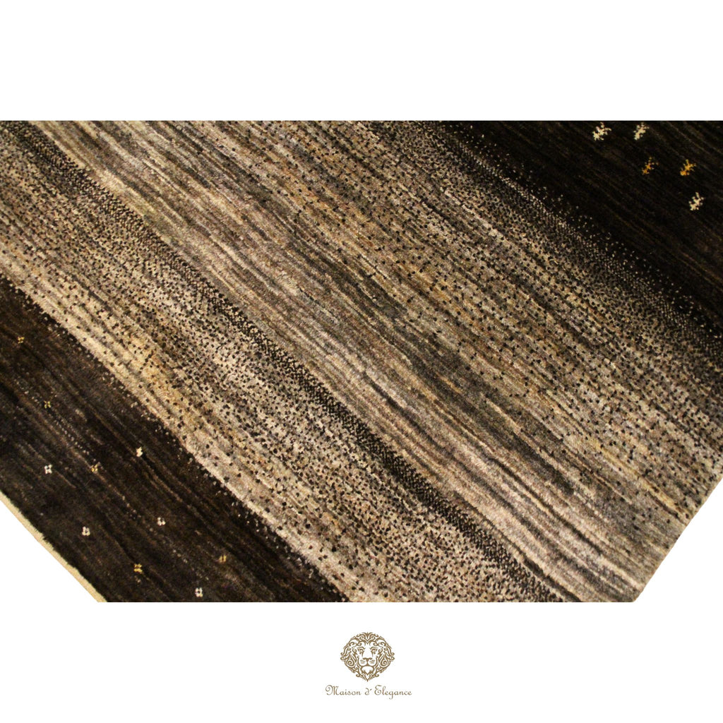 Alfombra Moderna Lana Natural Tonos Grises y Neutros 180 x 114 cm