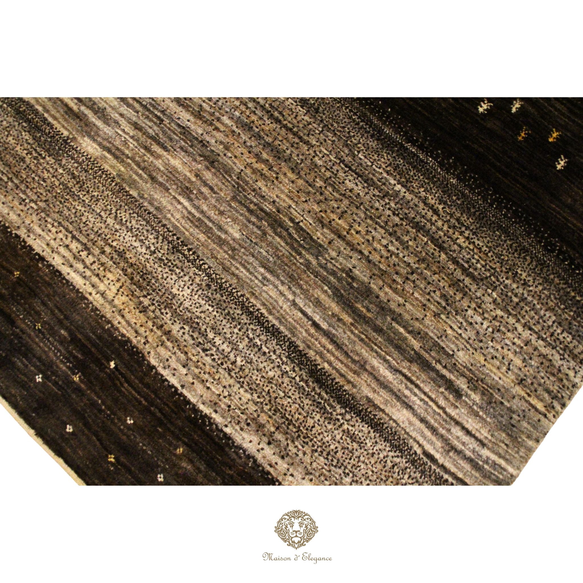 Alfombra Moderna Lana Natural Tonos Grises y Neutros 180 x 114 cm