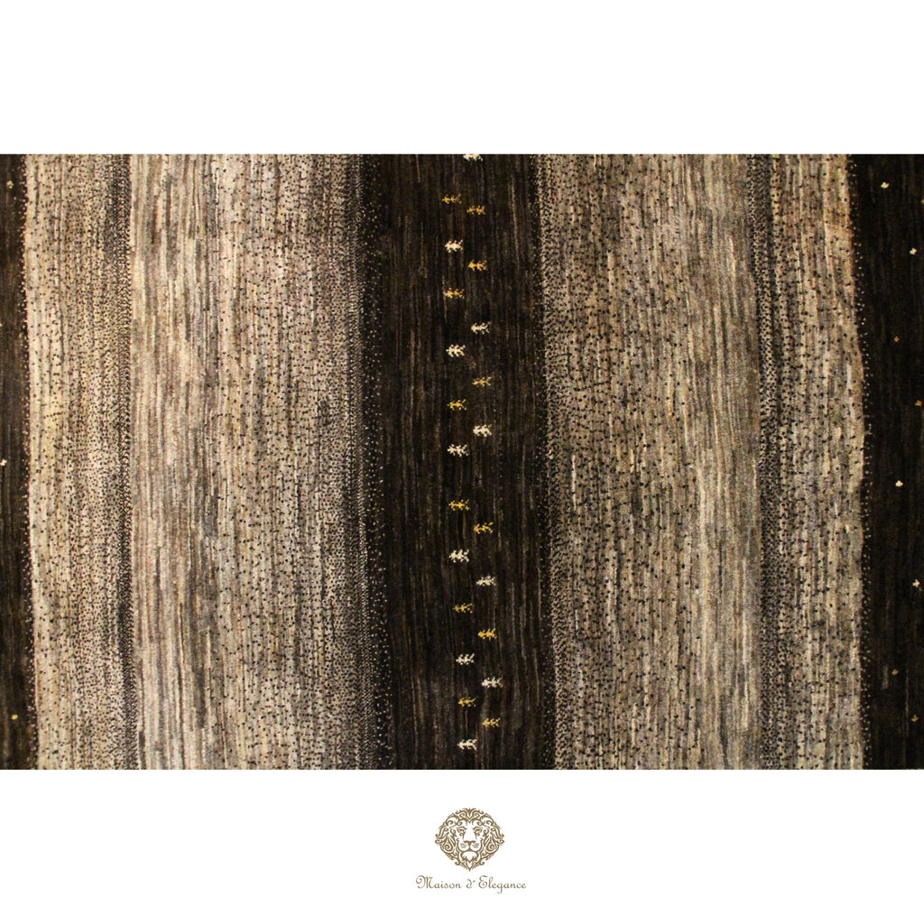 Alfombra Moderna Lana Natural Tonos Grises y Neutros 180 x 114 cm