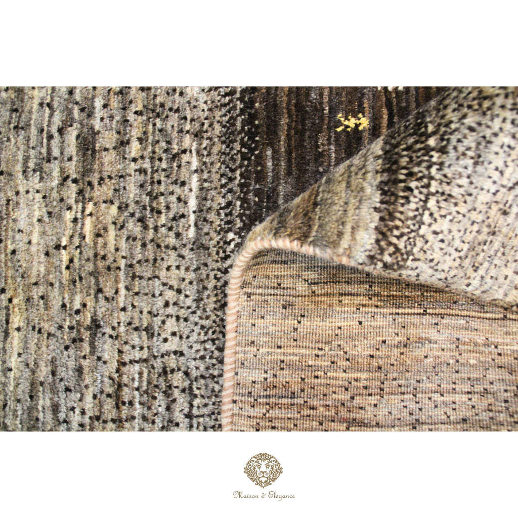 Alfombra Moderna Lana Natural Tonos Grises y Neutros 180 x 114 cm