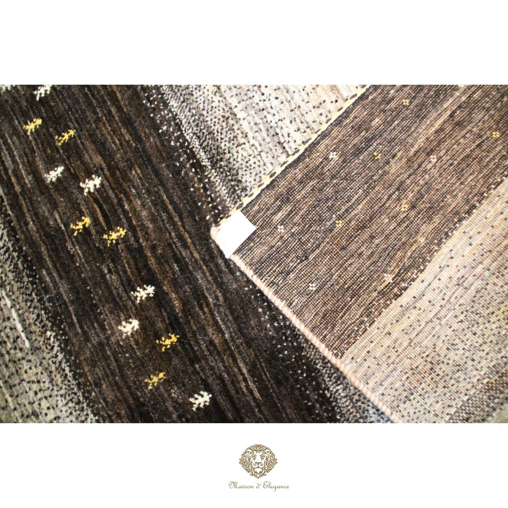 Alfombra Moderna Lana Natural Tonos Grises y Neutros 180 x 114 cm