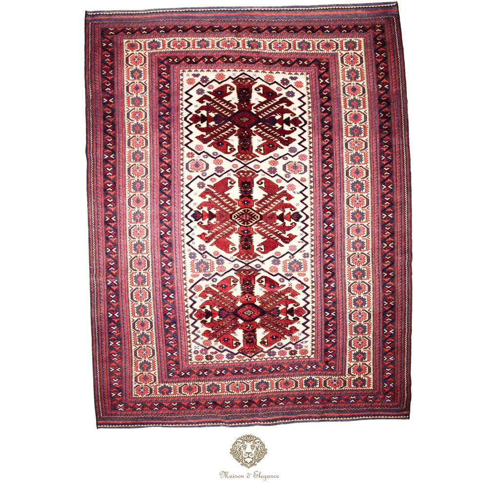 Alfombra Soumak Artesanal de Lana con Tintes Vegetales - Tejido a Mano