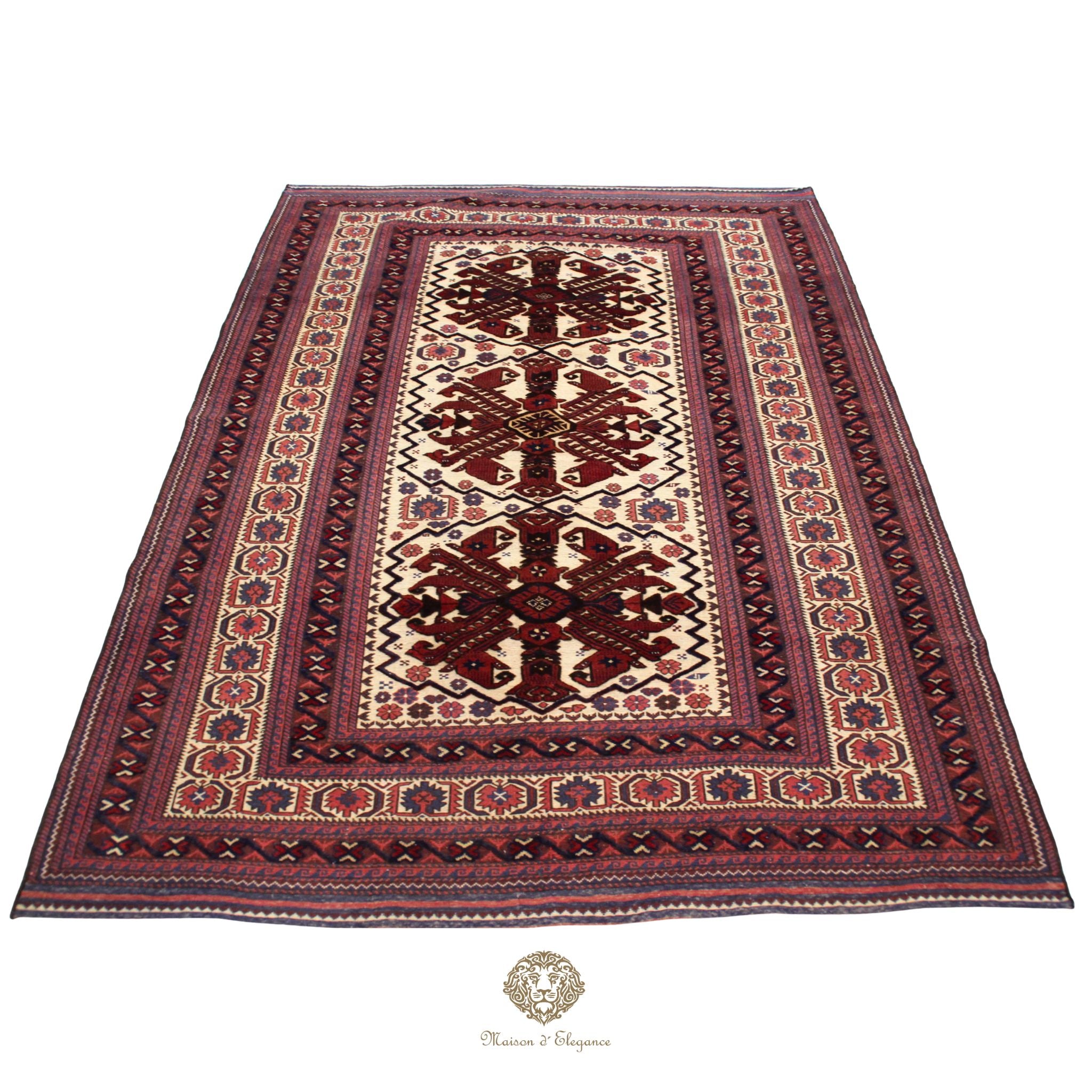 Alfombra Soumak Artesanal Lana/ Tintes Vegetales 260 x 200 cm