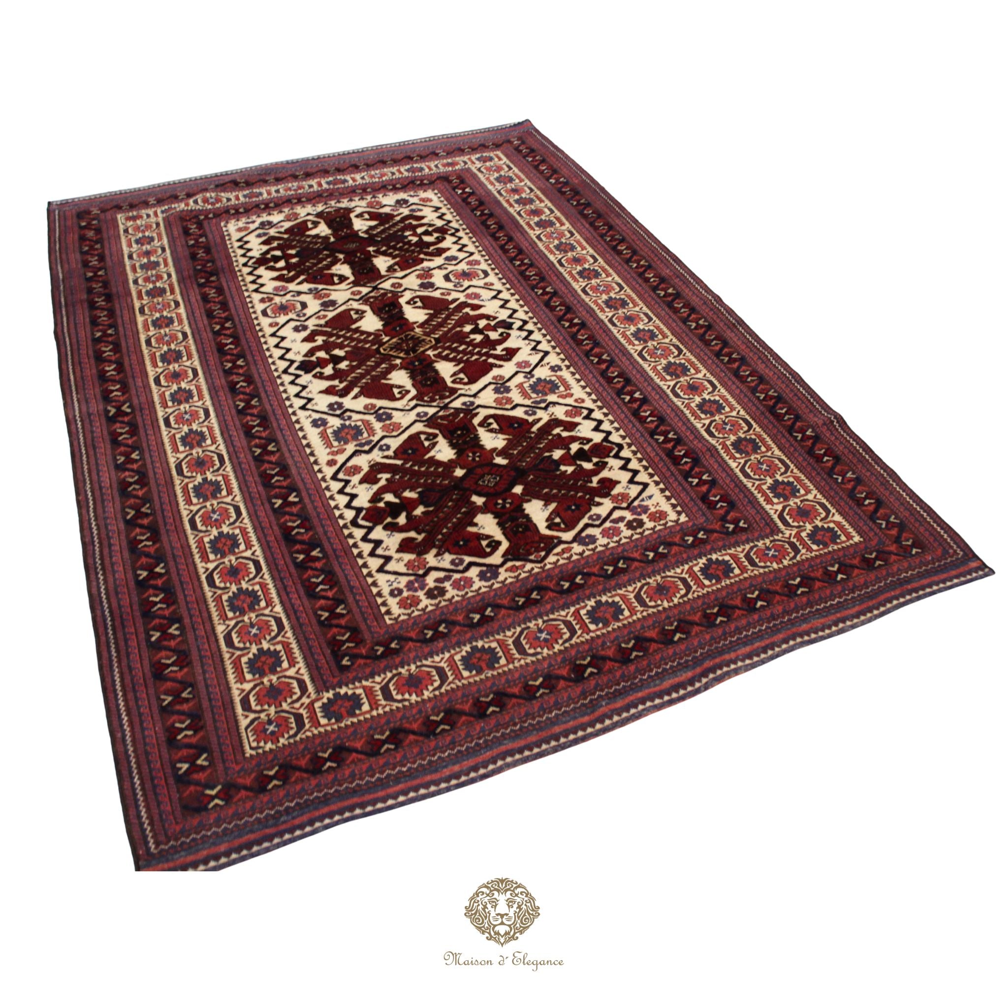 Alfombra Soumak Artesanal Lana/ Tintes Vegetales 260 x 200 cm