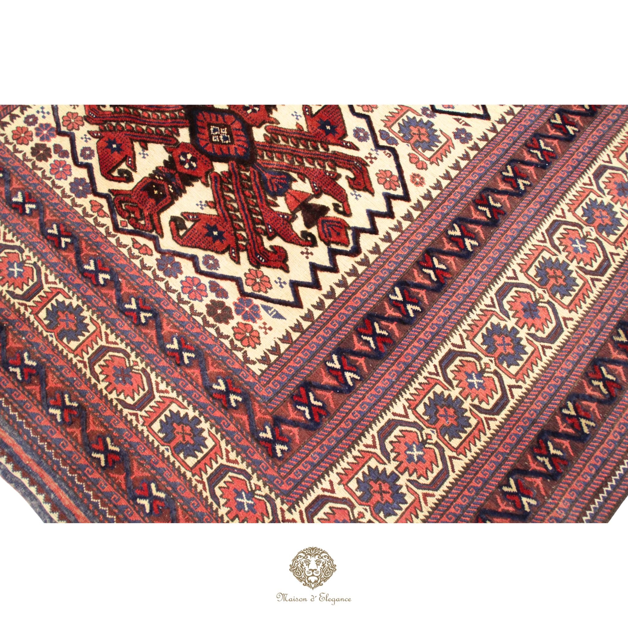 Alfombra Soumak Artesanal Lana/ Tintes Vegetales 260 x 200 cm